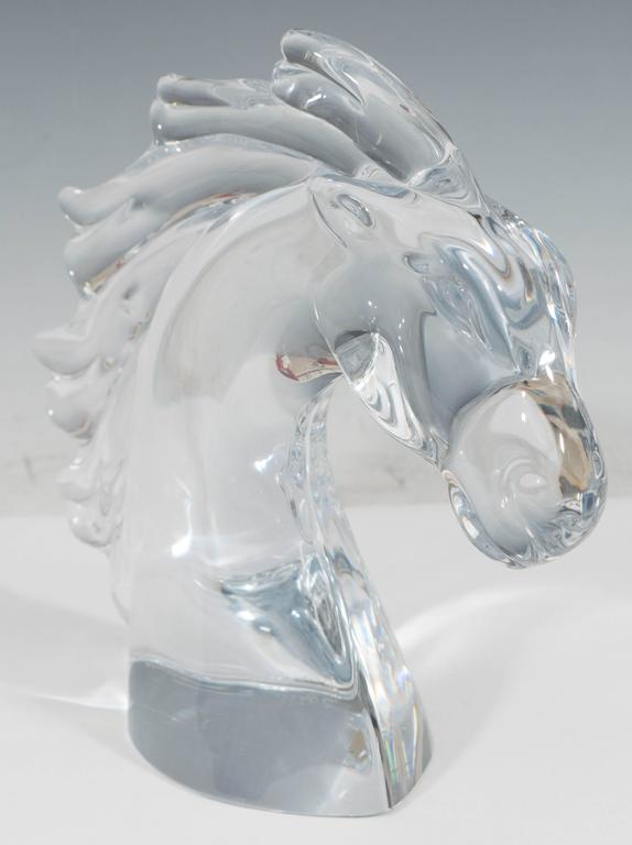 Daum Crystal Horse Head at 1stDibs | daum horse, crystal horse