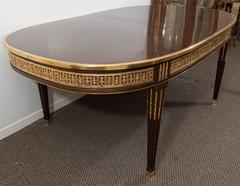Louis XVI Style Oval Dining Table, Attributed to Maison Jansen