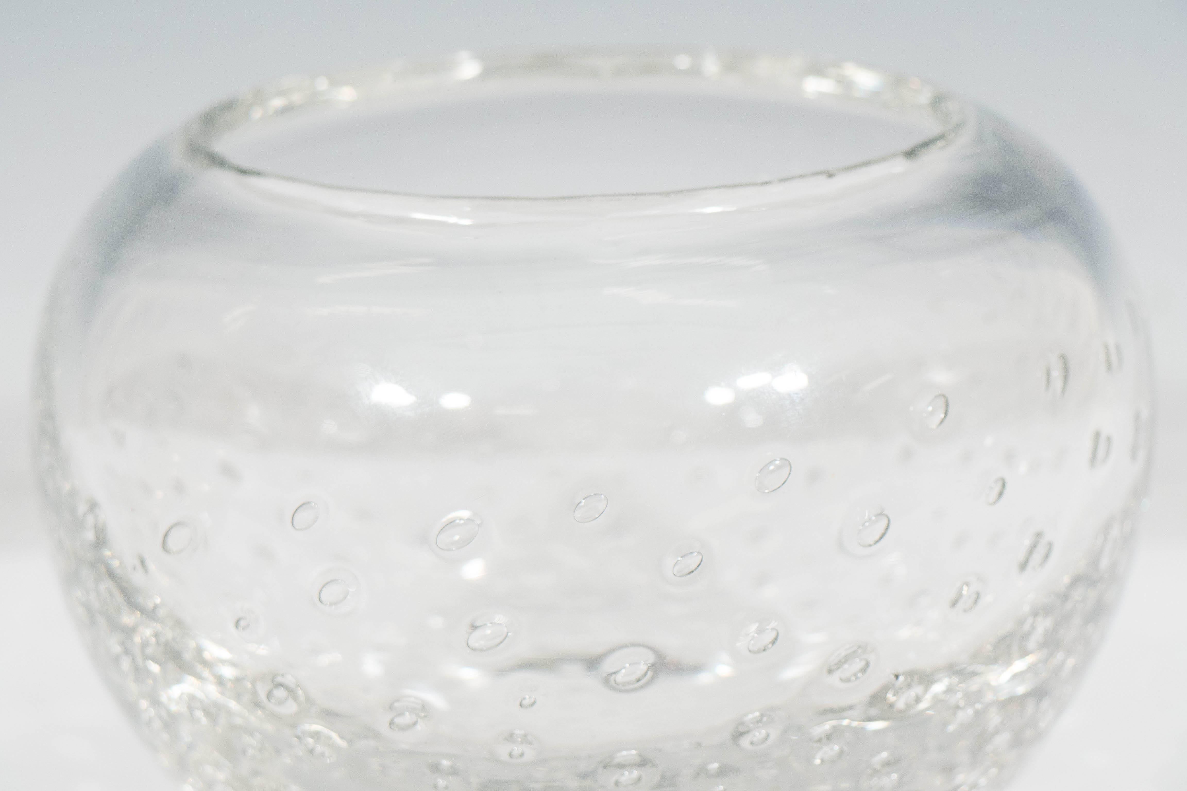scandinavian bubble glass vase