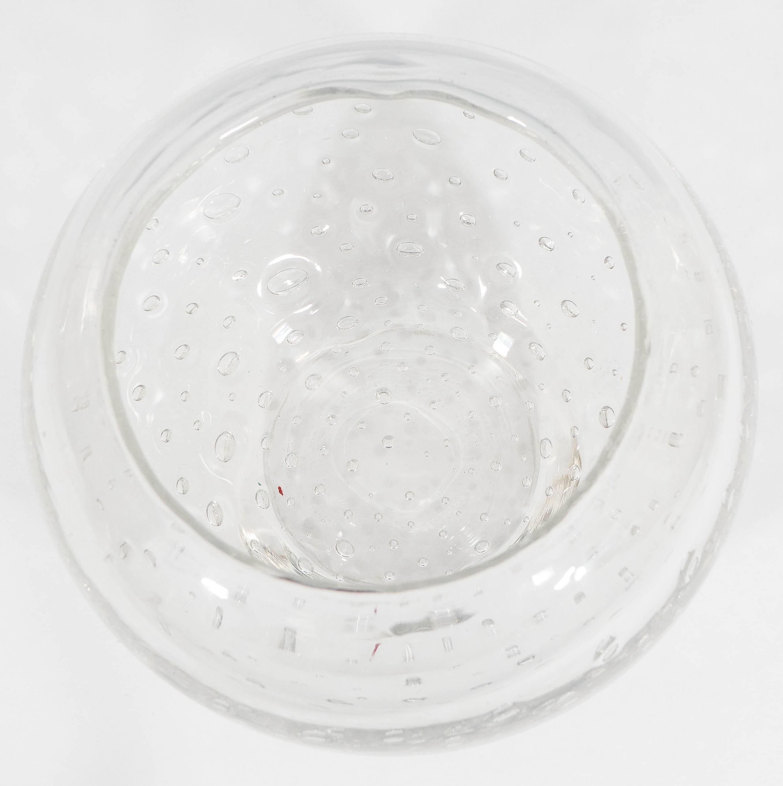 glass vase with air bubbles