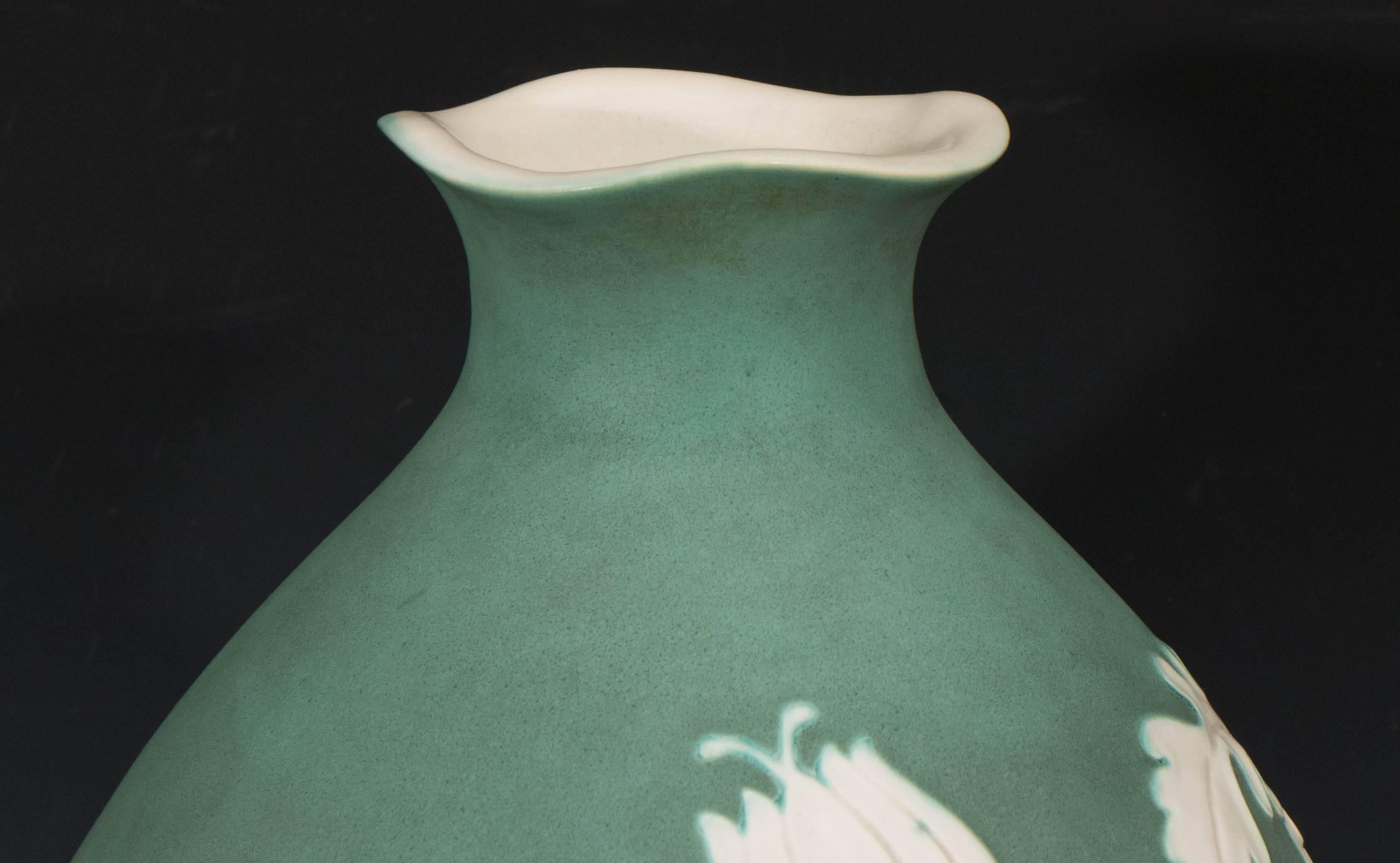 Italian Giovanni Gariboldi Monumental Ceramic Vase for Richard Ginori San Cristoforo