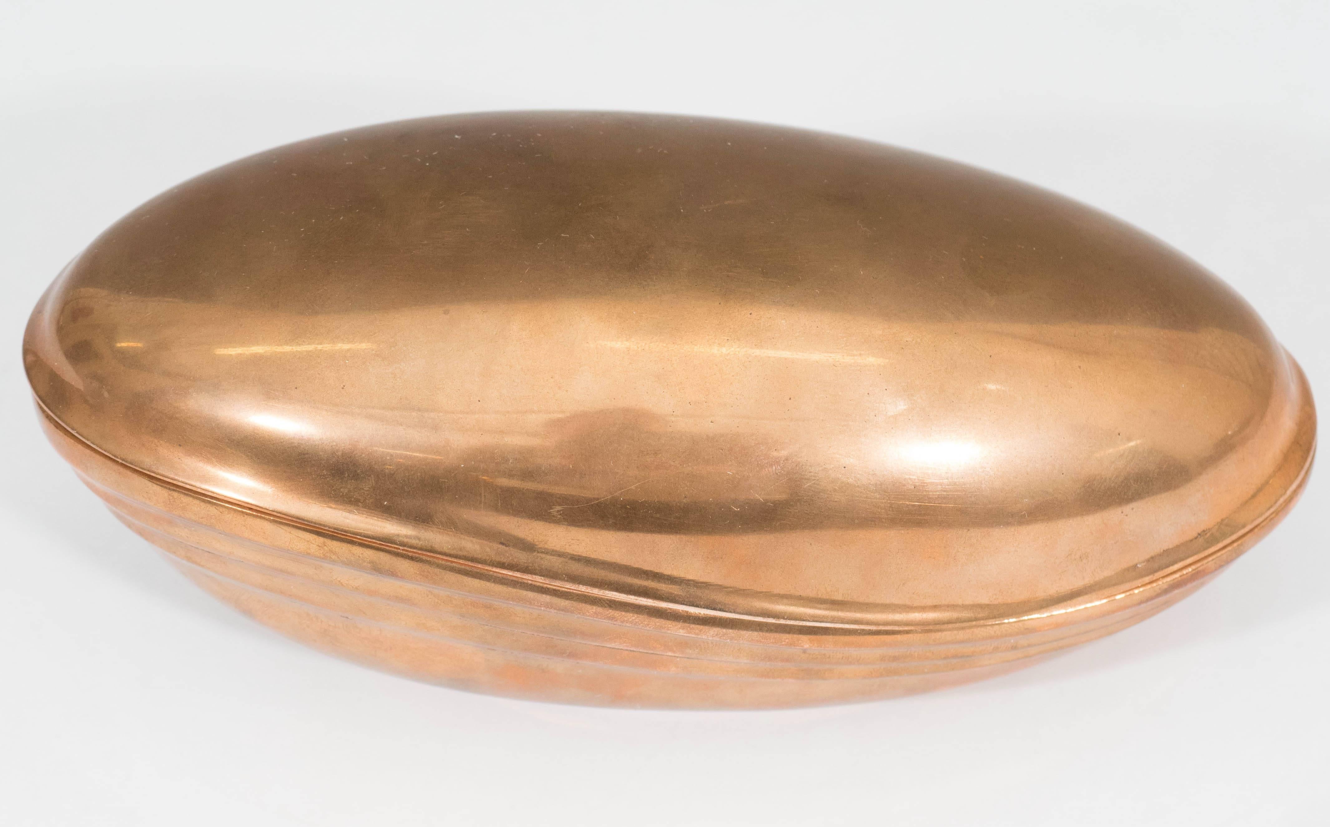 Esa Fedrigolli Covered Decorative Bowl in Bronze In Good Condition In New York, NY