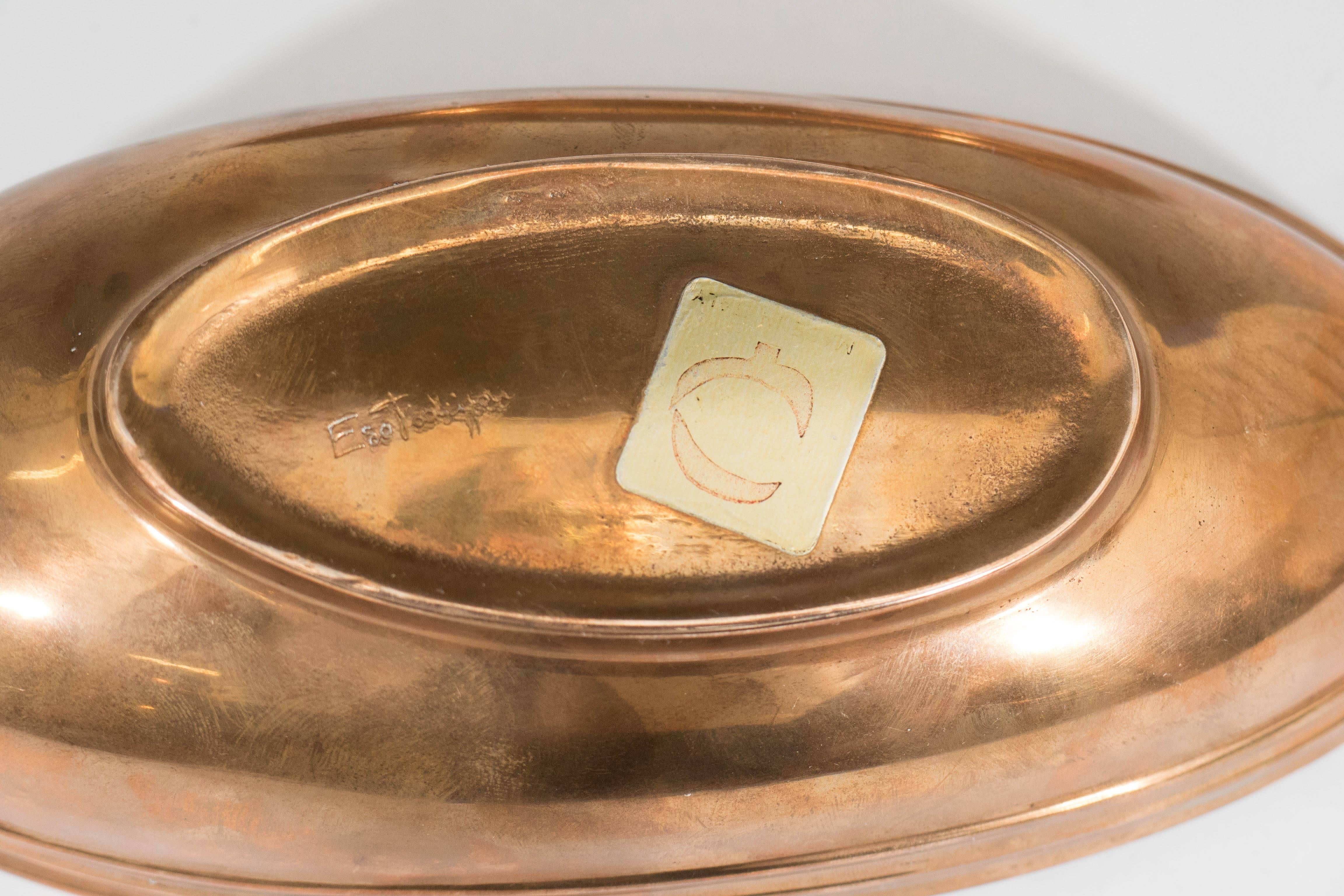Esa Fedrigolli Covered Decorative Bowl in Bronze 1
