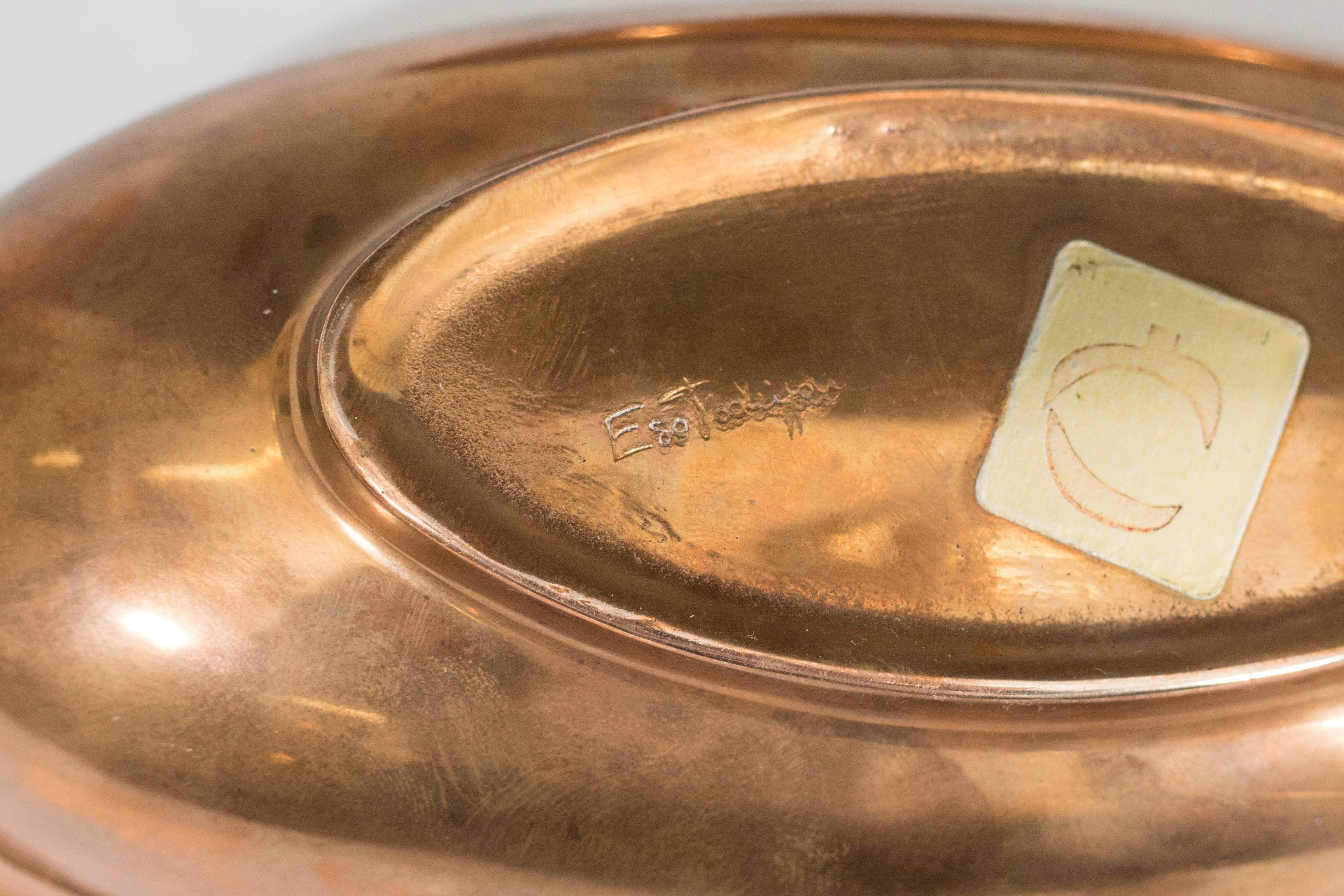Esa Fedrigolli Covered Decorative Bowl in Bronze 2