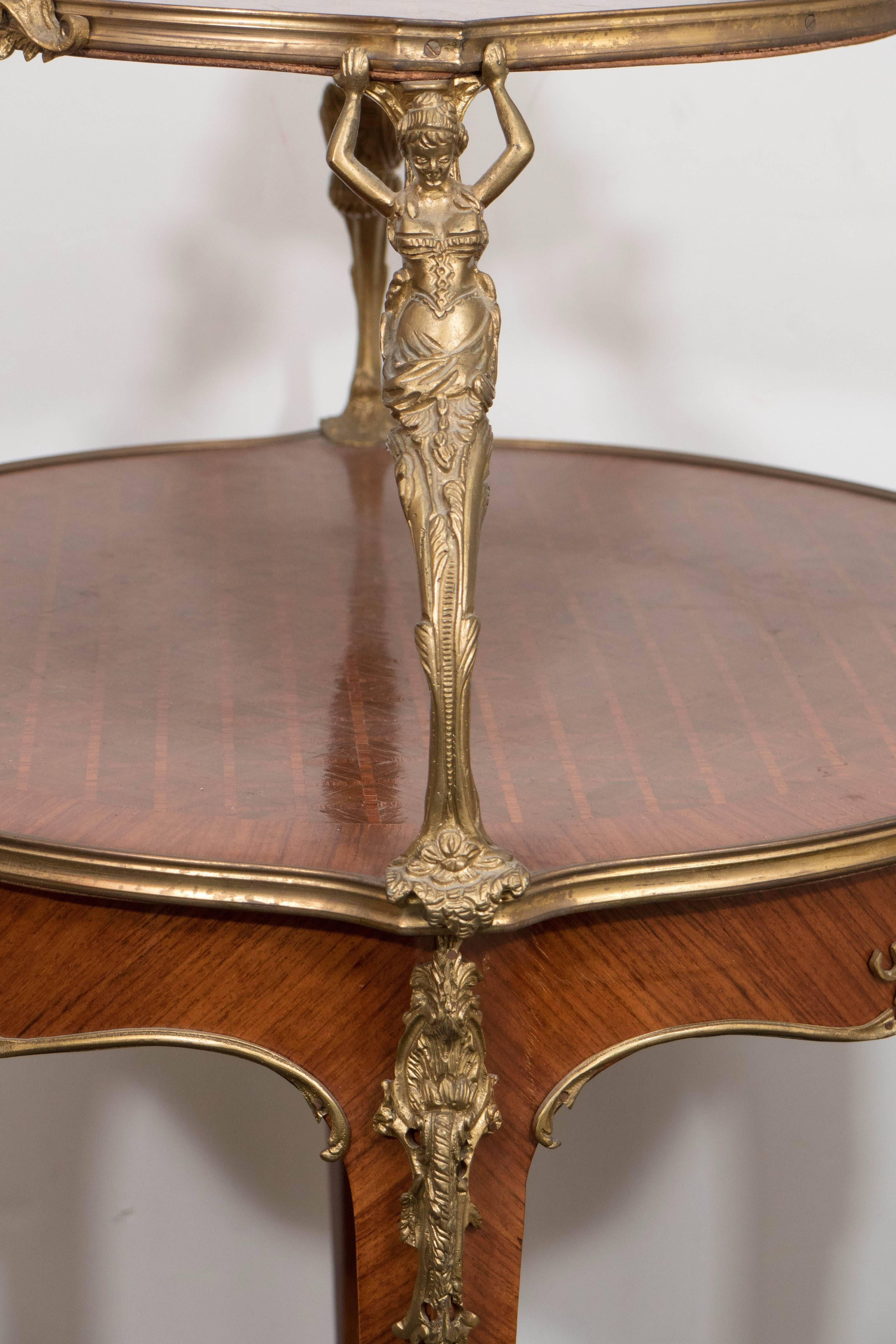 20th Century French Louis XV Style Two-Tier Etagere Table