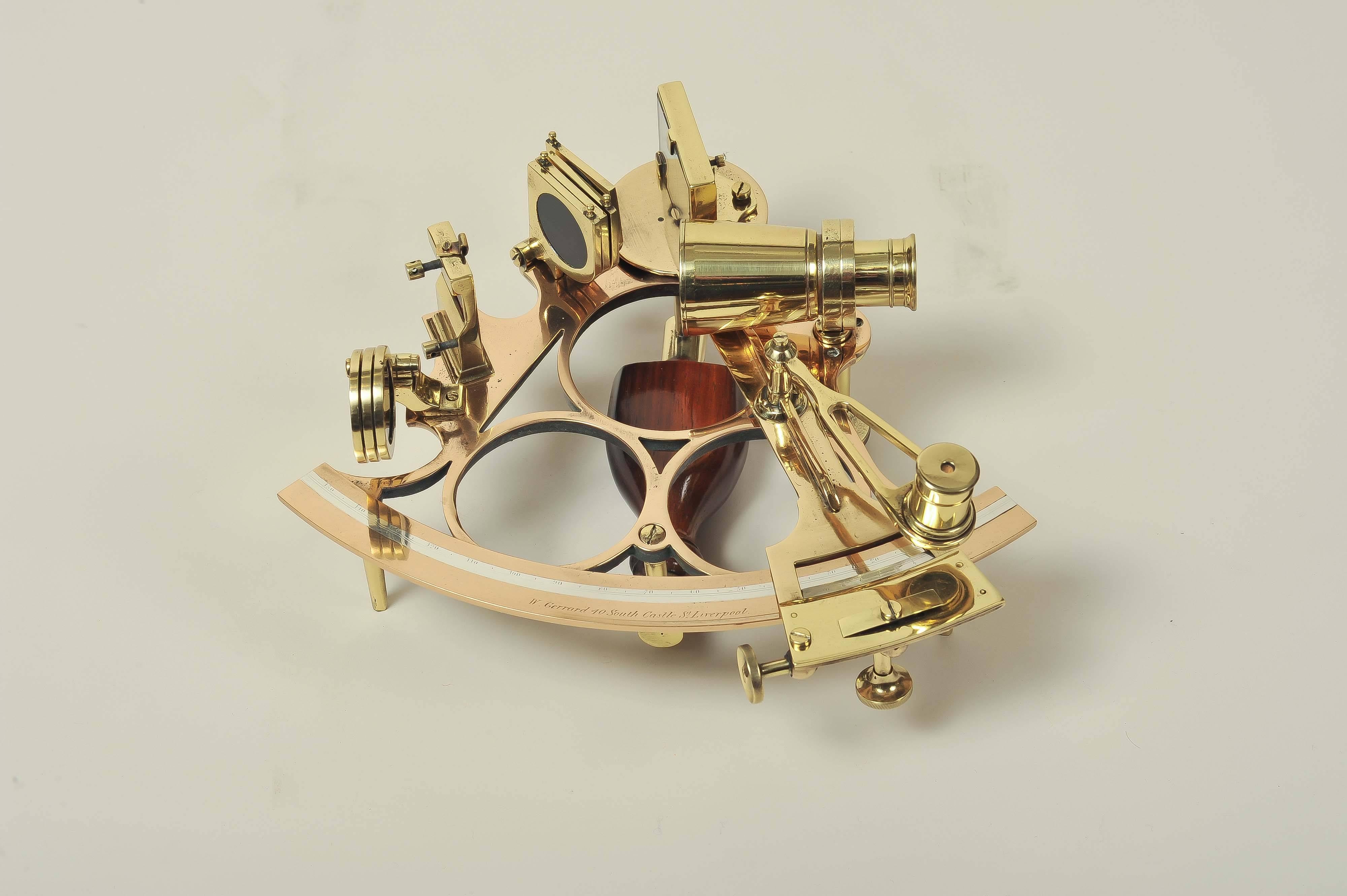 Mahogany Cased Sextant by Gerrard of Liverpool 2