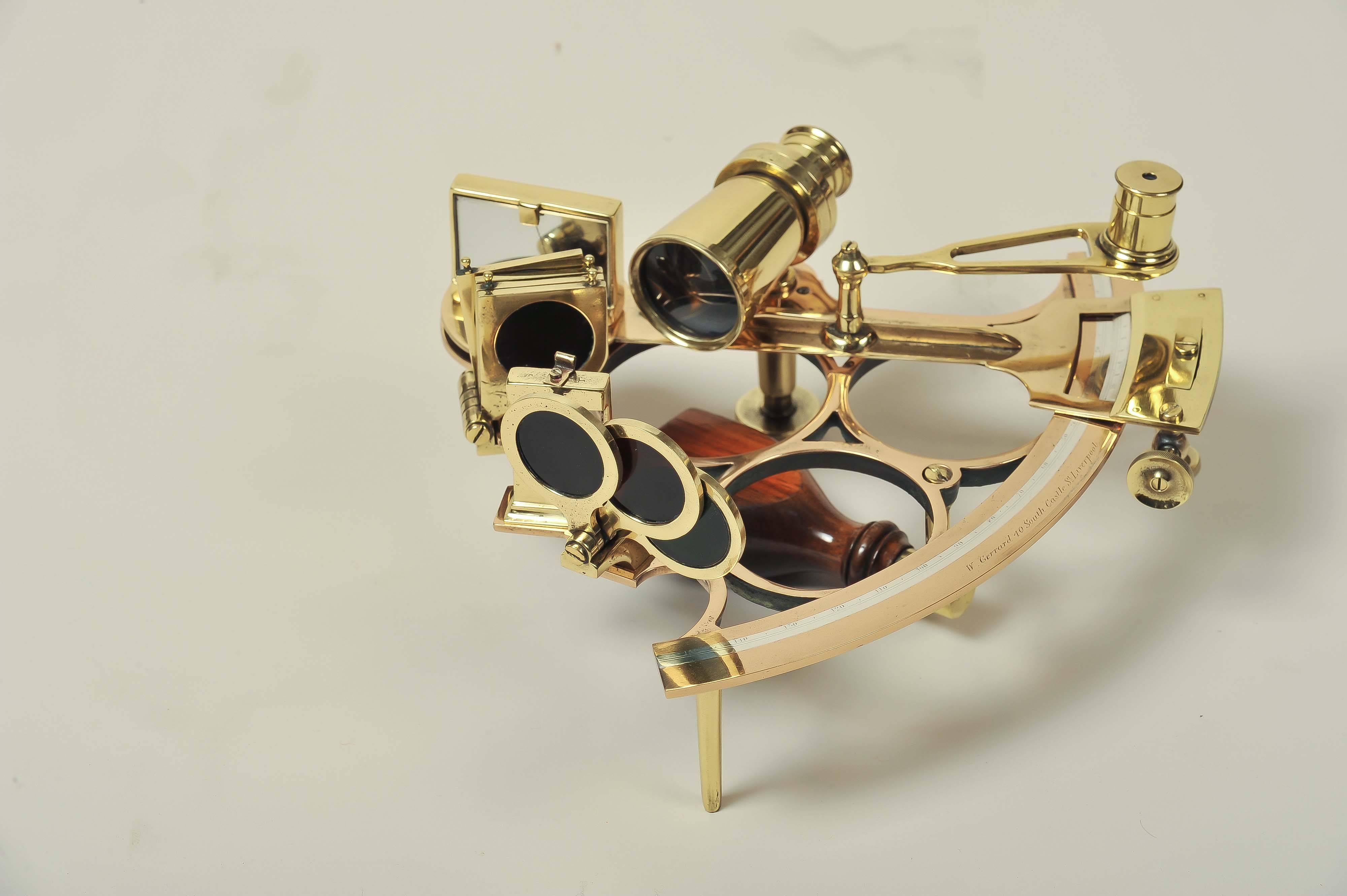 Mahogany Cased Sextant by Gerrard of Liverpool 3