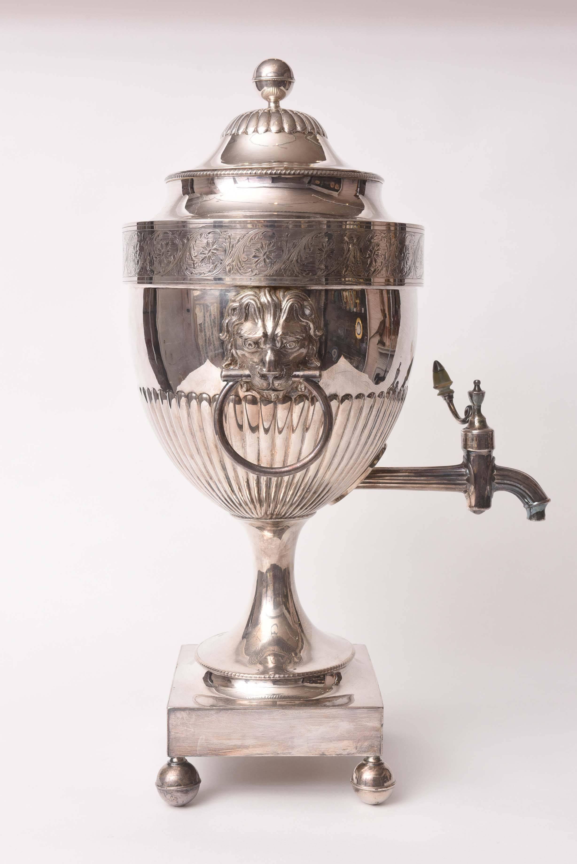 vintage silver plated coffee urn