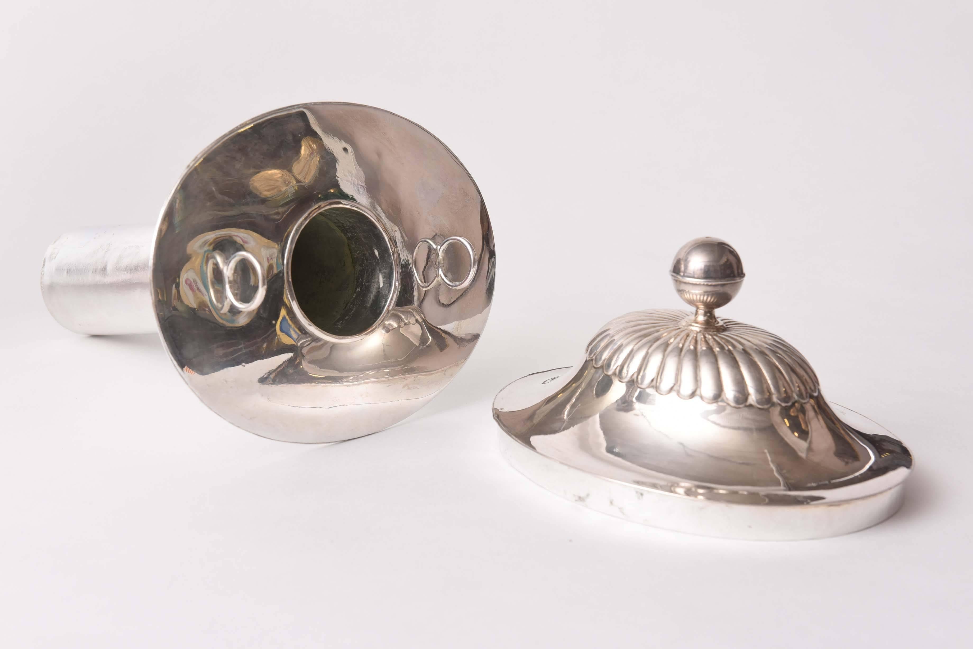 Late 19th Century 19th Century Sheffield Silver Plate Lion's Head Handle, Ball Foot Coffee-Tea Urn
