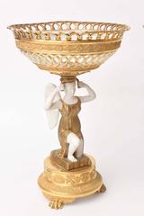 Pair of Antique First Period French Empire Centerpiece Tazzas or Fruit Compotes