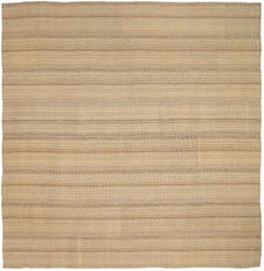 Persian Kilim Area Rugs - Wool Brown Ivory Design - 88391