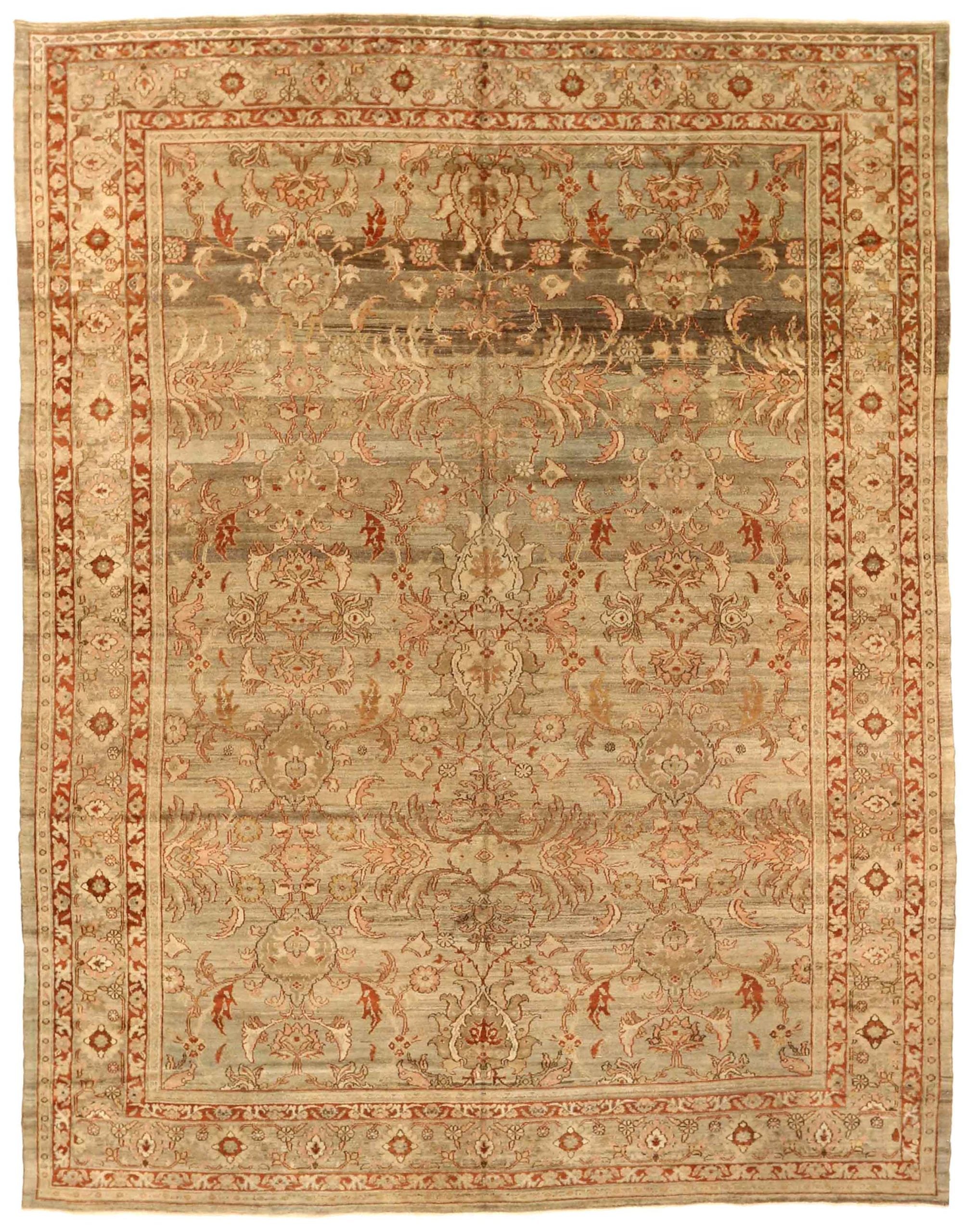 Alfombras Persas Malayer - Lana Marrón Marfil Rojo Diseño - 75967