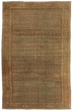 Persische Bijar Teppiche - Wolle Braun Elfenbein Rot Design - 88773