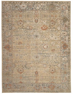 Afghanistan Modern Area Rugs - Wolle Braun Elfenbein Rot Design - 92659