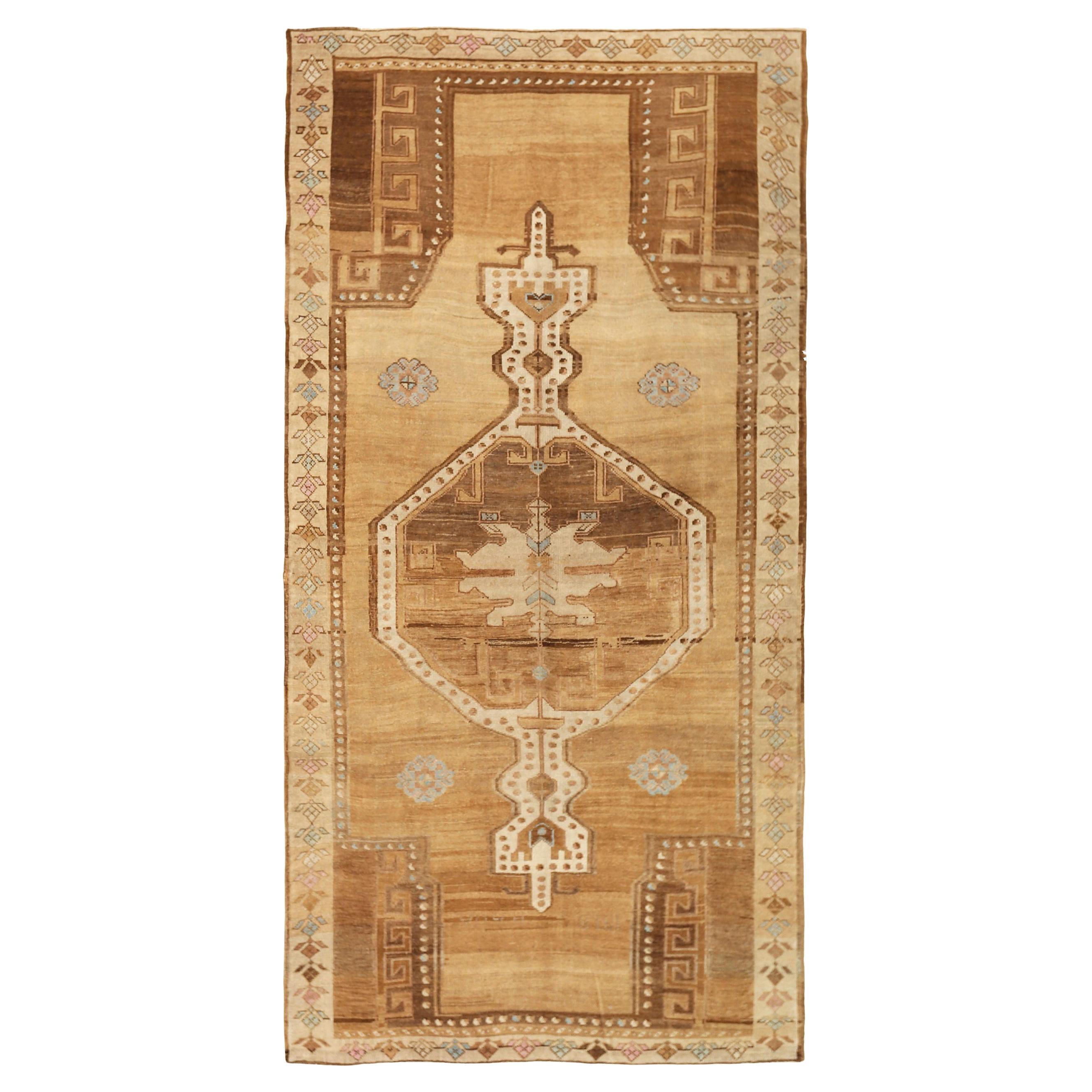 Turkey Kars Area Rugs - Wool Brown Ivory Design - 92760