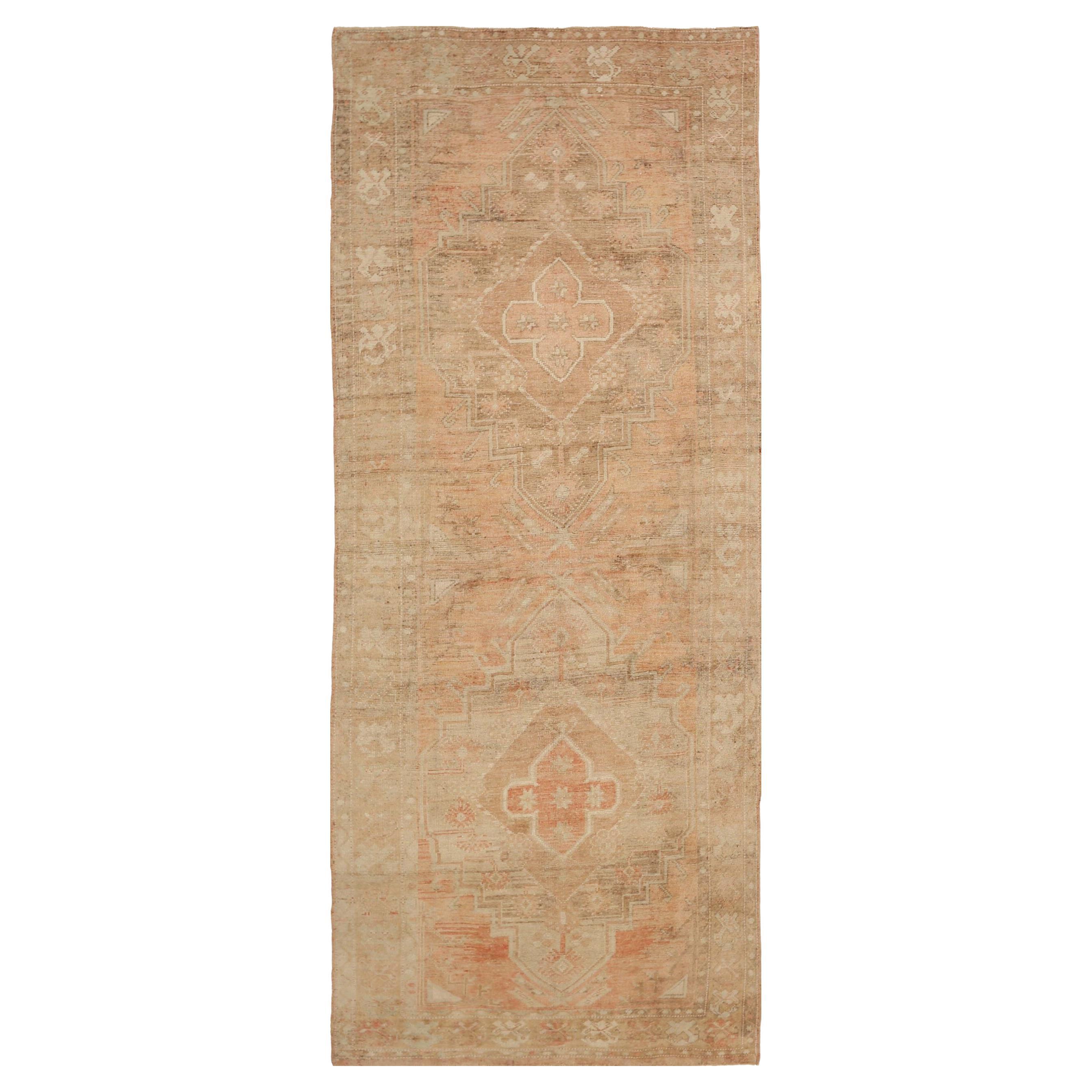 Turkey Anatoly-Läufer - Wolle Rosa Taupe Design - 92796