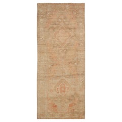 Turkey Anatoly Runner Rug - Wool Pink Taupe Design - 92796