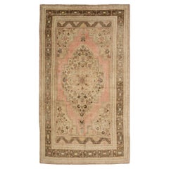Turquía Anatoly Alfombras - Lana Marrón Marfil Diseño Rosa - 92804