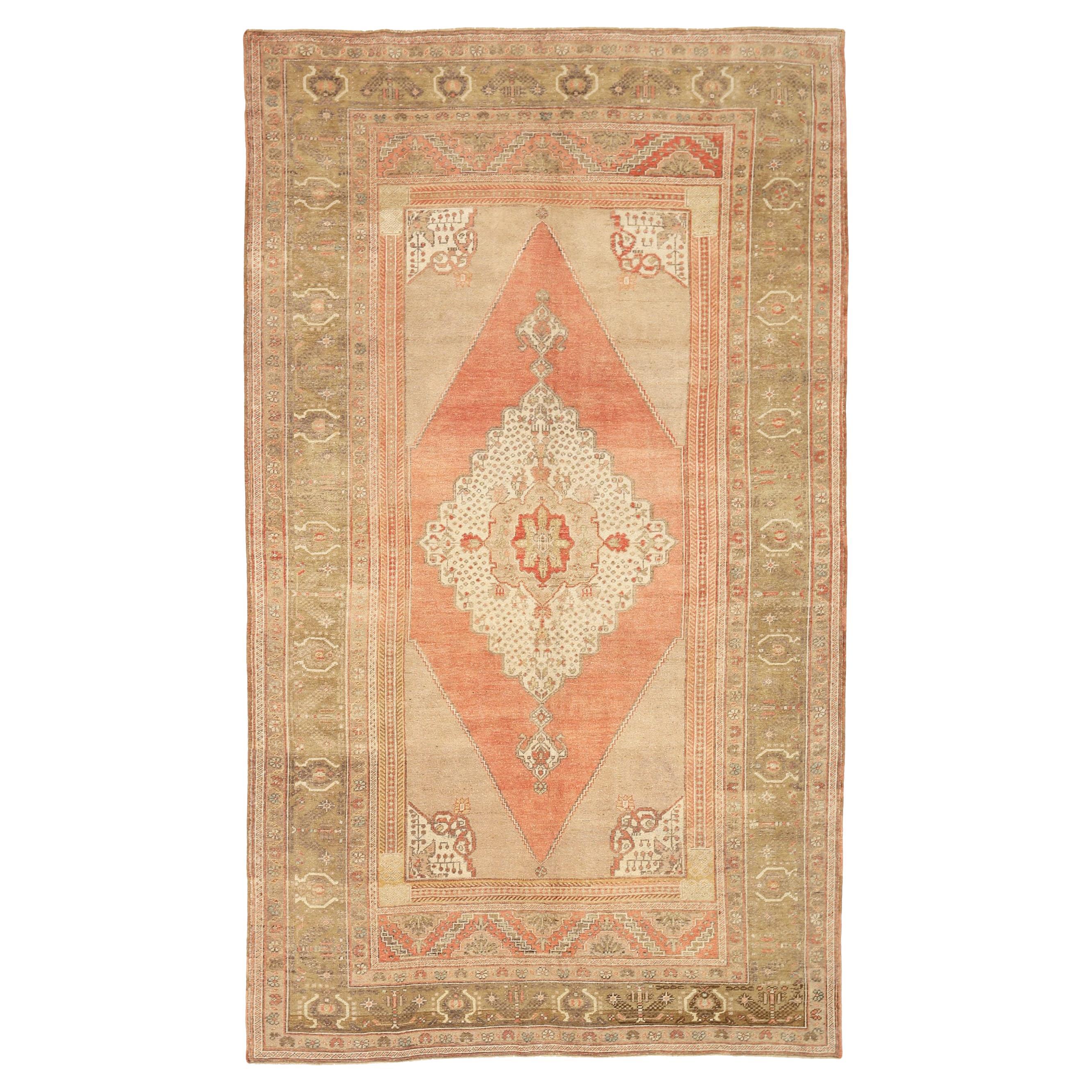 Tappeti Turchia Anatoly - Lana Verde Avorio Rosa - 92764