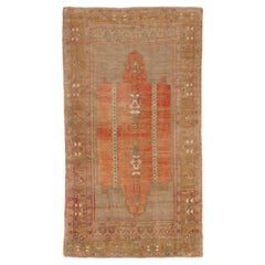 Turkey Anatoly Small Rug - Wool Brown Orange Red Taupe Design - 92887