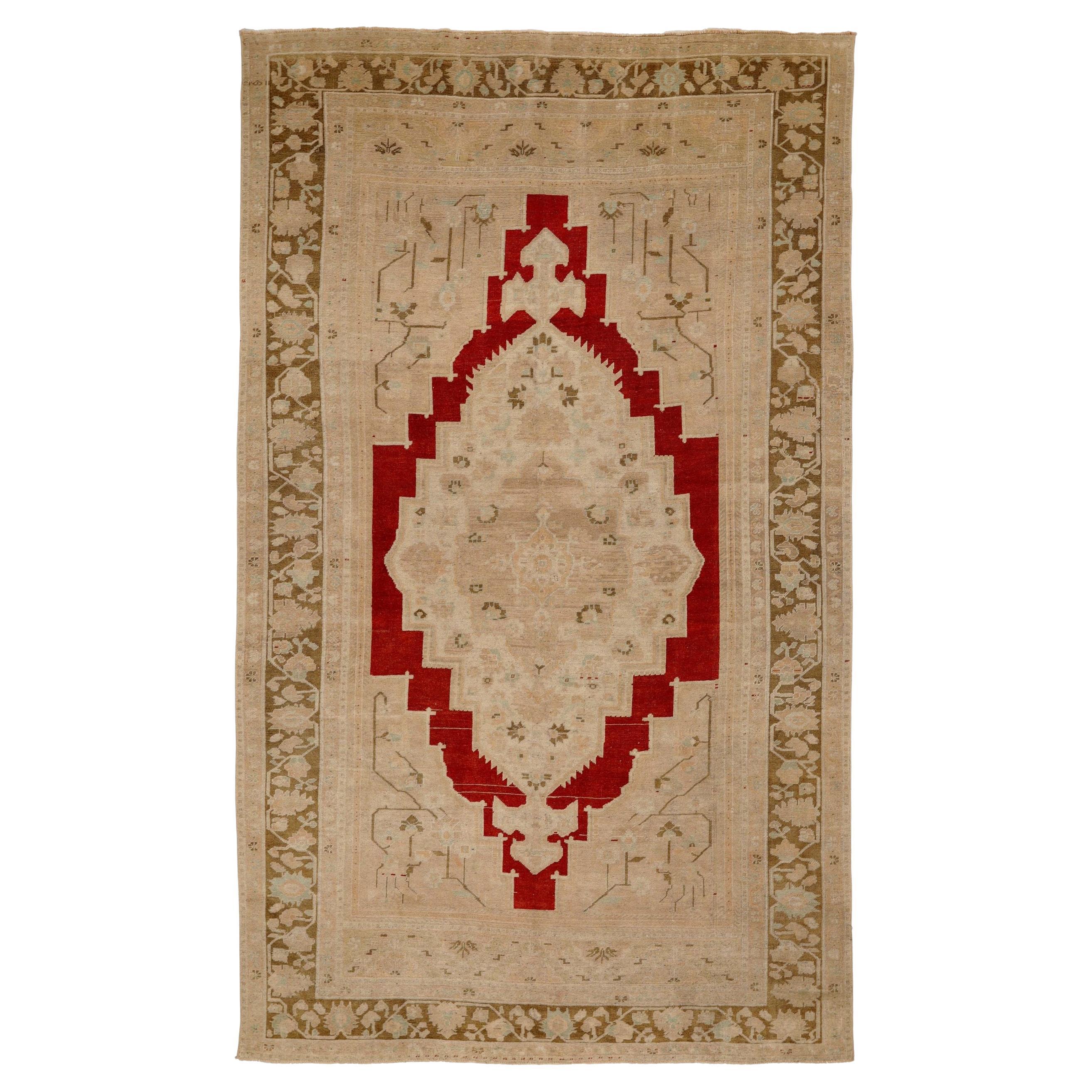 Turquía Anatoly Alfombras - Lana Verde Marfil Rojo Topo Diseño - 92889