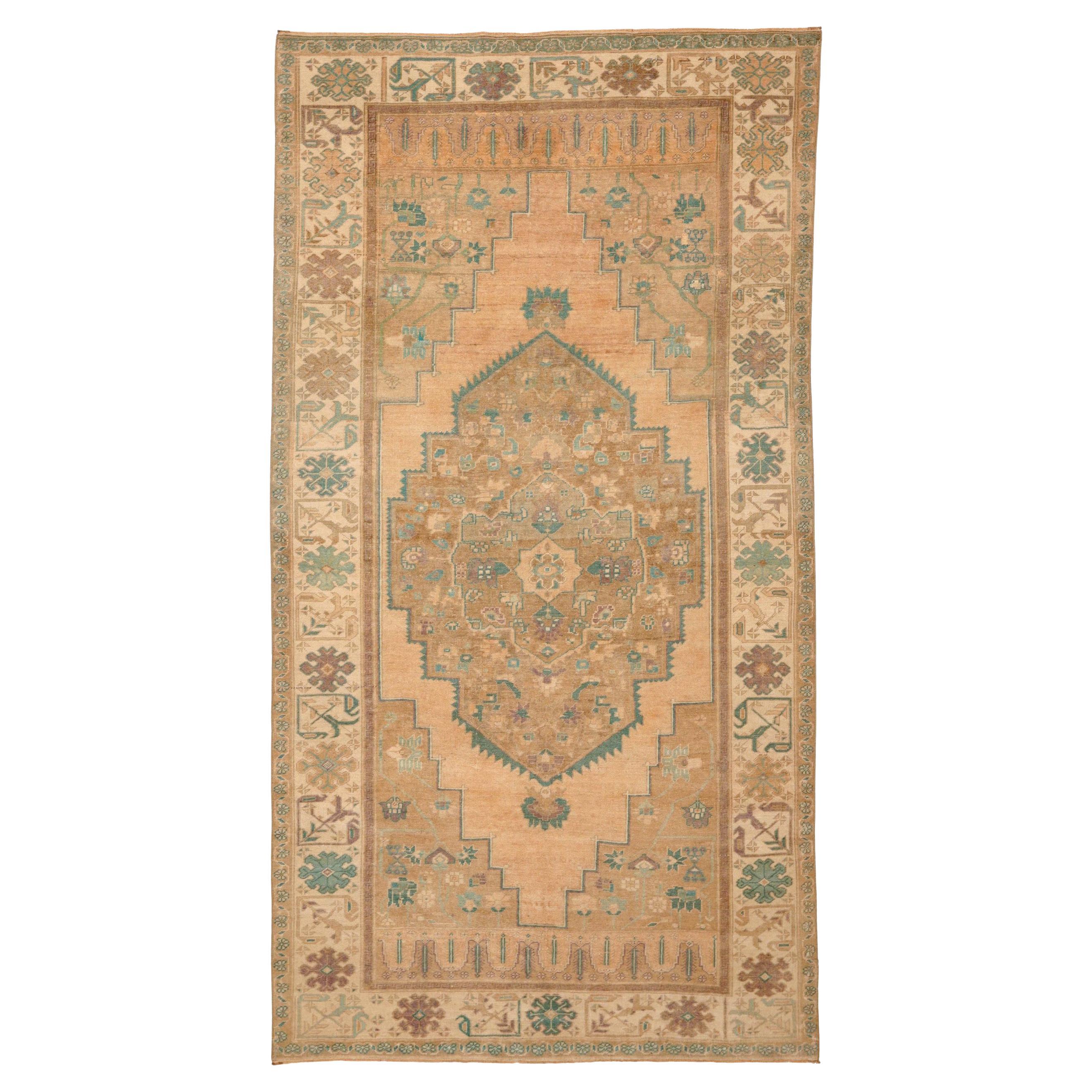 Tappeti per l'area della Turchia Anatoly - Lana Marrone Verde Avorio Rosa Taupe - 92890