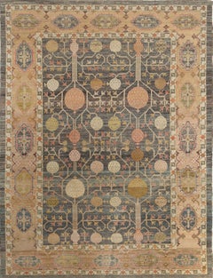 Afghanistan Oushak Area Rugs - Wool Gray Design - 95763