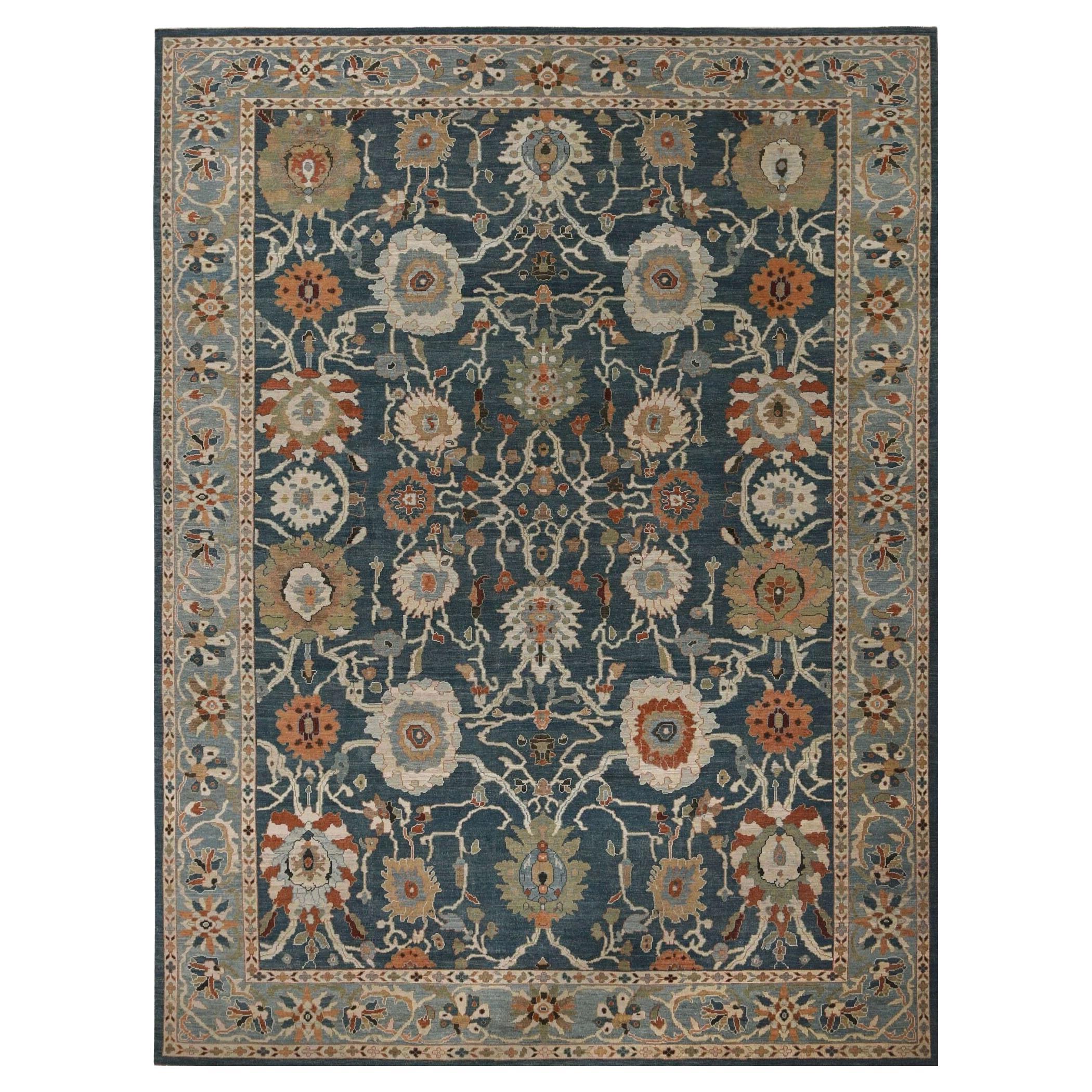 Tapis Sultanabad surdimensionné en laine grise - 95894