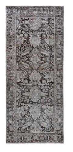 Persian Mahal Area Rugs - Wool Brown Ivory Design - 96907