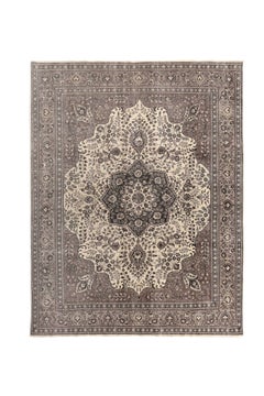 Tappeti persiani Tabriz - Disegno in lana marrone avorio - 97174