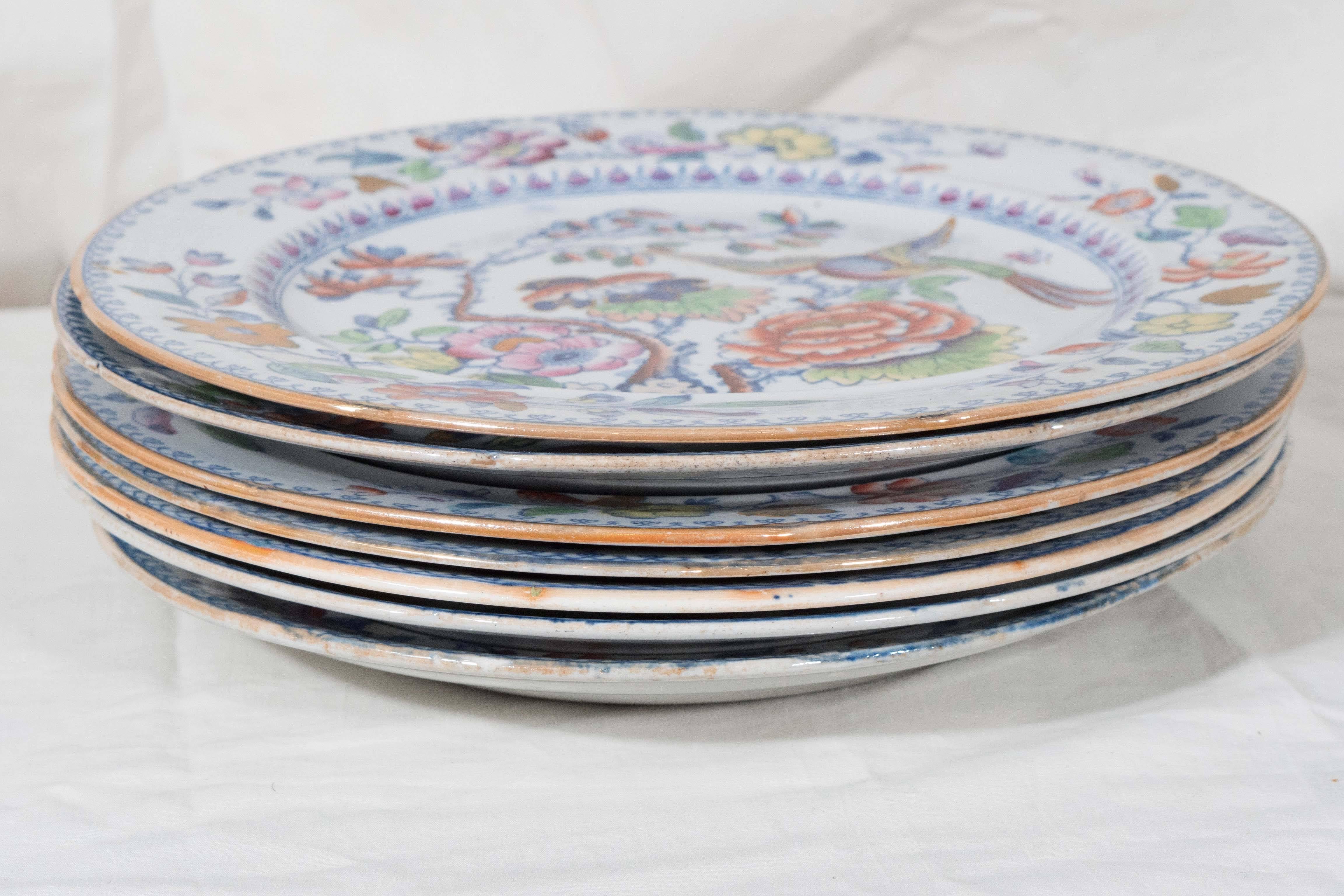 Set of Mason's Ironstone Dinner and Soup Dishes in 