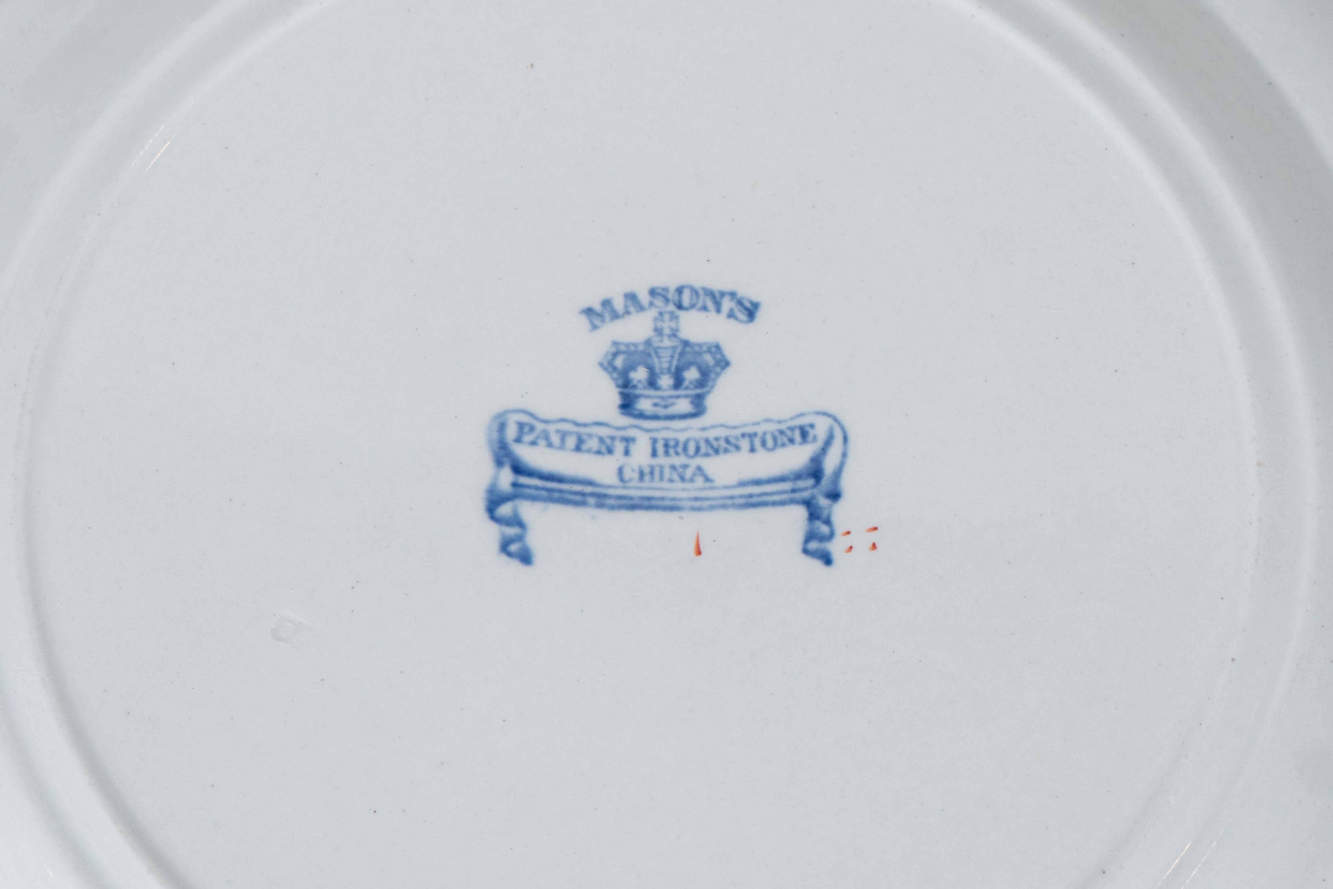 Set of Mason's Ironstone Dinner and Soup Dishes in 