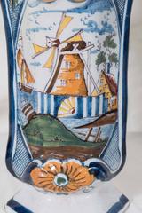 Antique Dutch Delft Mantle Garniture Set