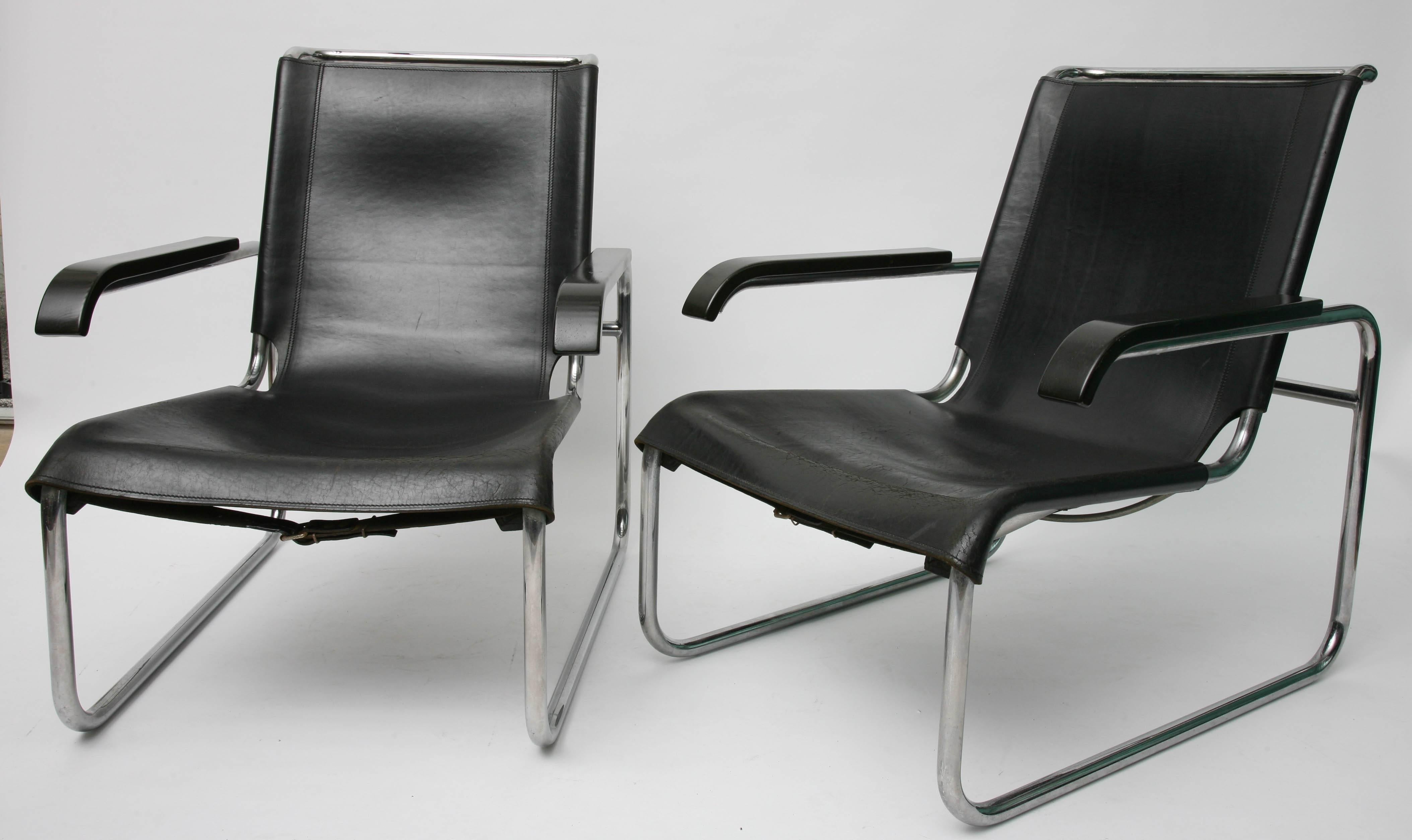 Marcel Breuer B-35 Lounge Chairs In Good Condition In West Palm Beach, FL