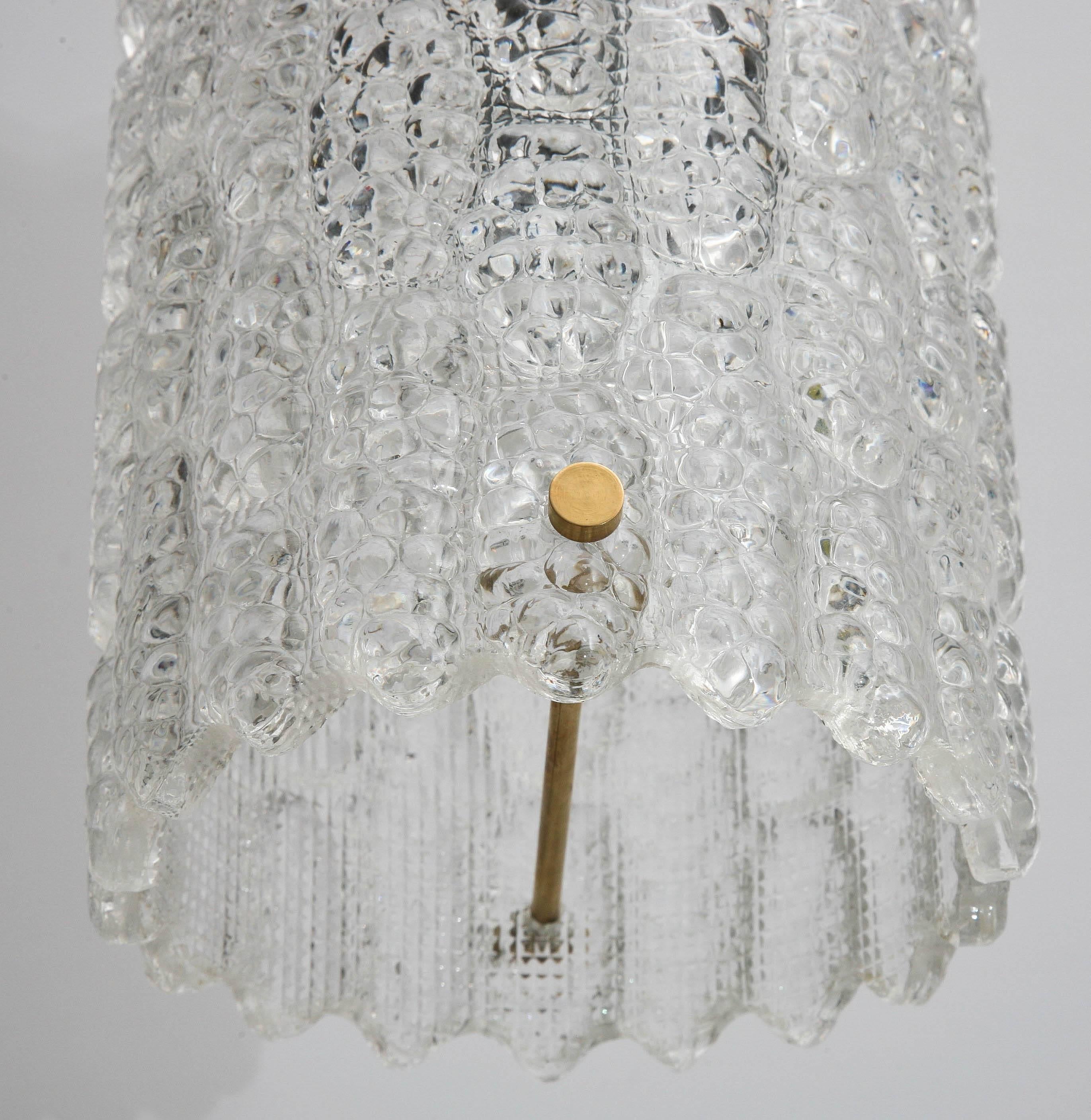 Orrefors Crystal Pendant Light by Carl Fagerlund, Swedish, 1960s For Sale 1