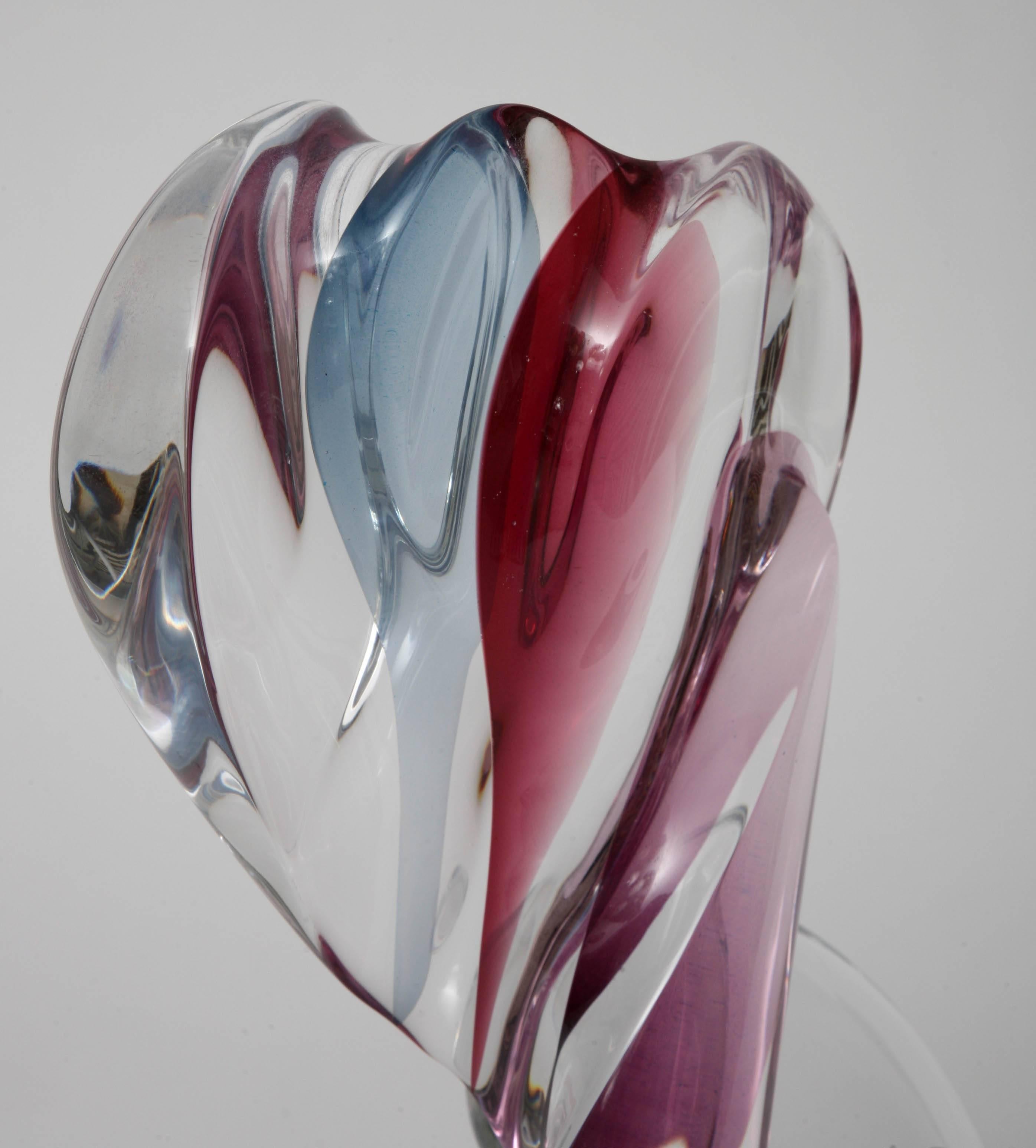 Multi-Colored Lucite Figural Sculpture of Two Lovers Embracing by Michael Bene 4