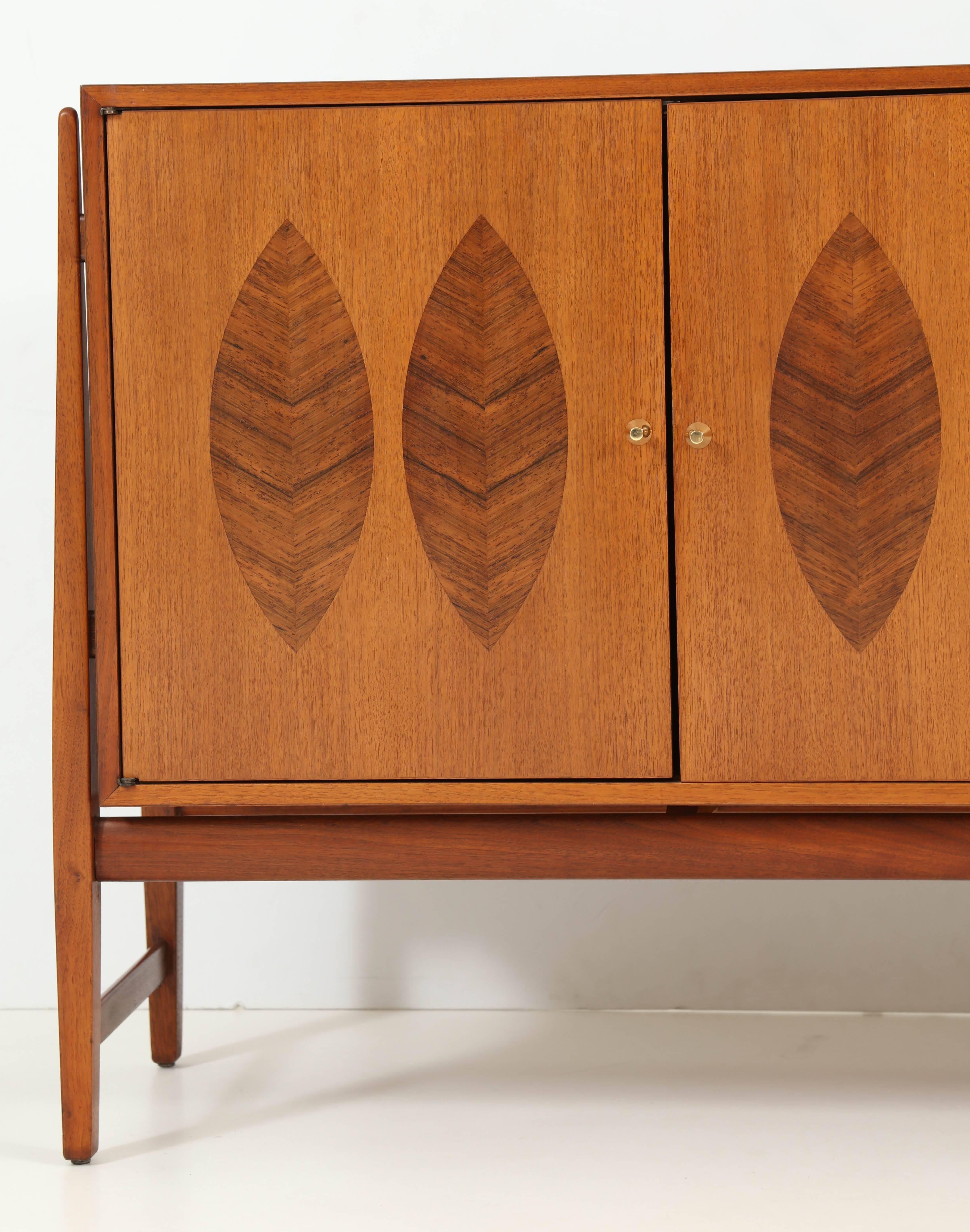American Modernist Kipp Stewart 1960s Teak and Rosewood Credenza In Excellent Condition For Sale In Washington, DC