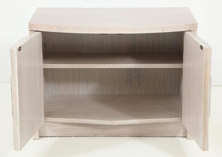 Pair of Bleached Driftwood Grey Brutual Front Nightstands at 1stdibs