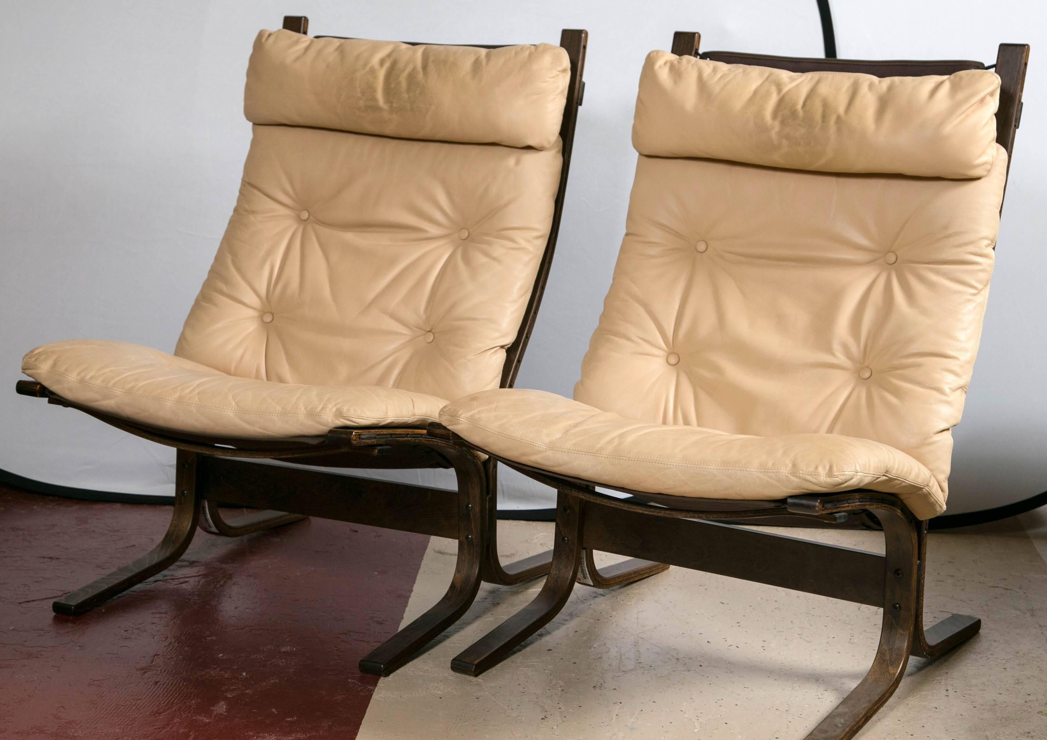 Pair of Westnofa Lounge Chairs by Ingmar Relling. These 