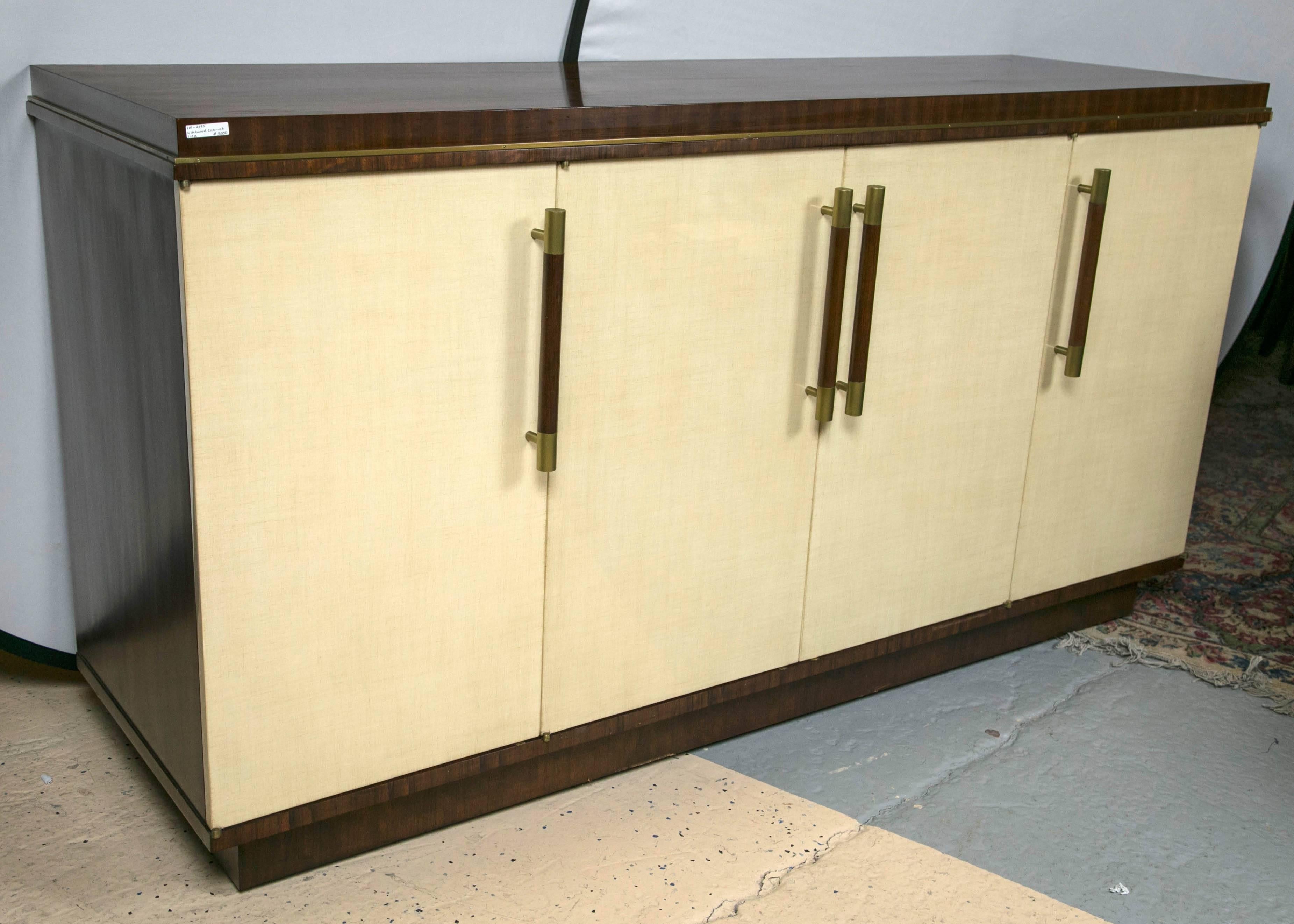 Korean Jonathan Charles Buffet Sideboard Rosewood and Parchment