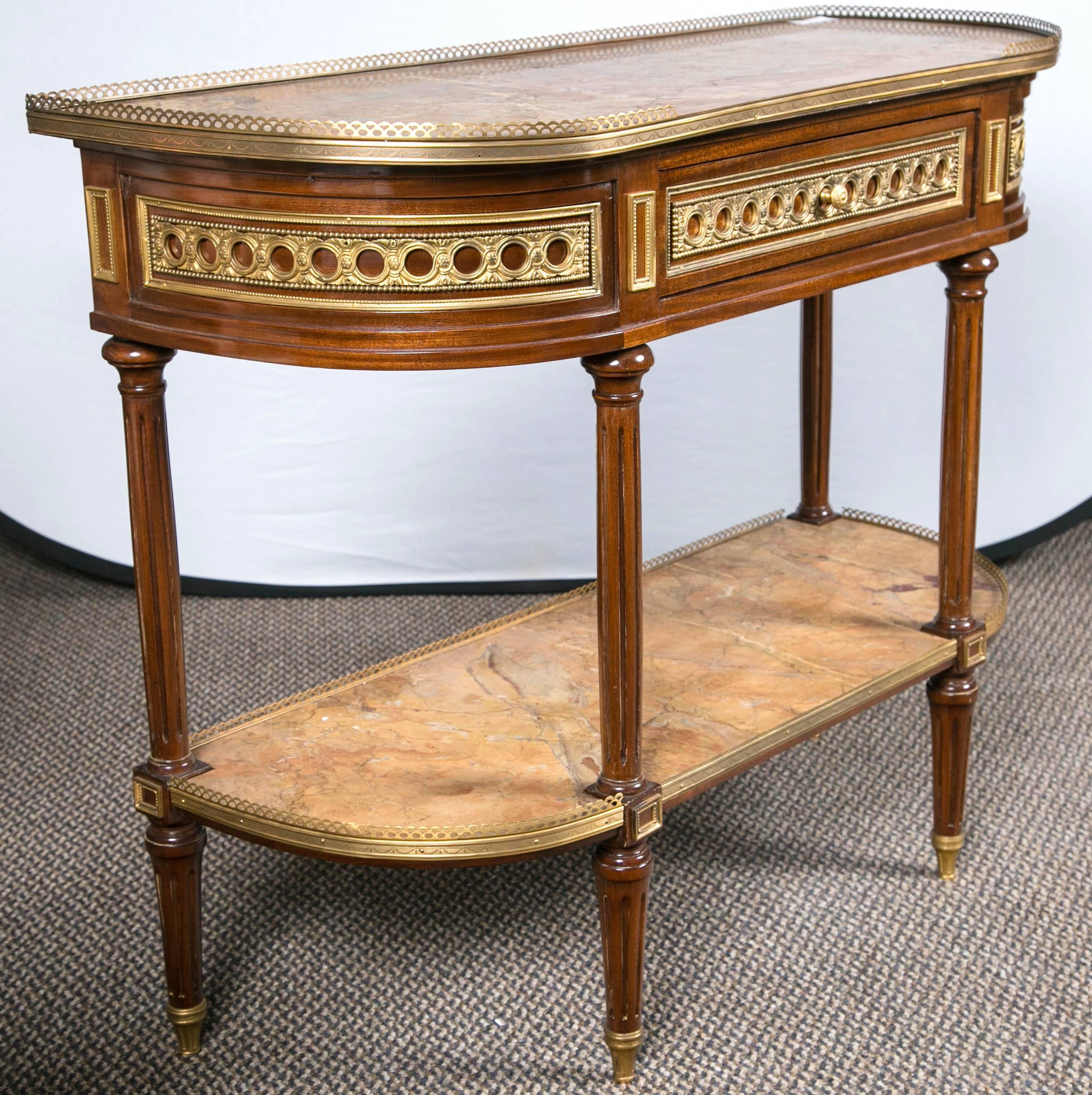 Pair of Maison Jansen Desserts / Console Tables In Good Condition In Stamford, CT
