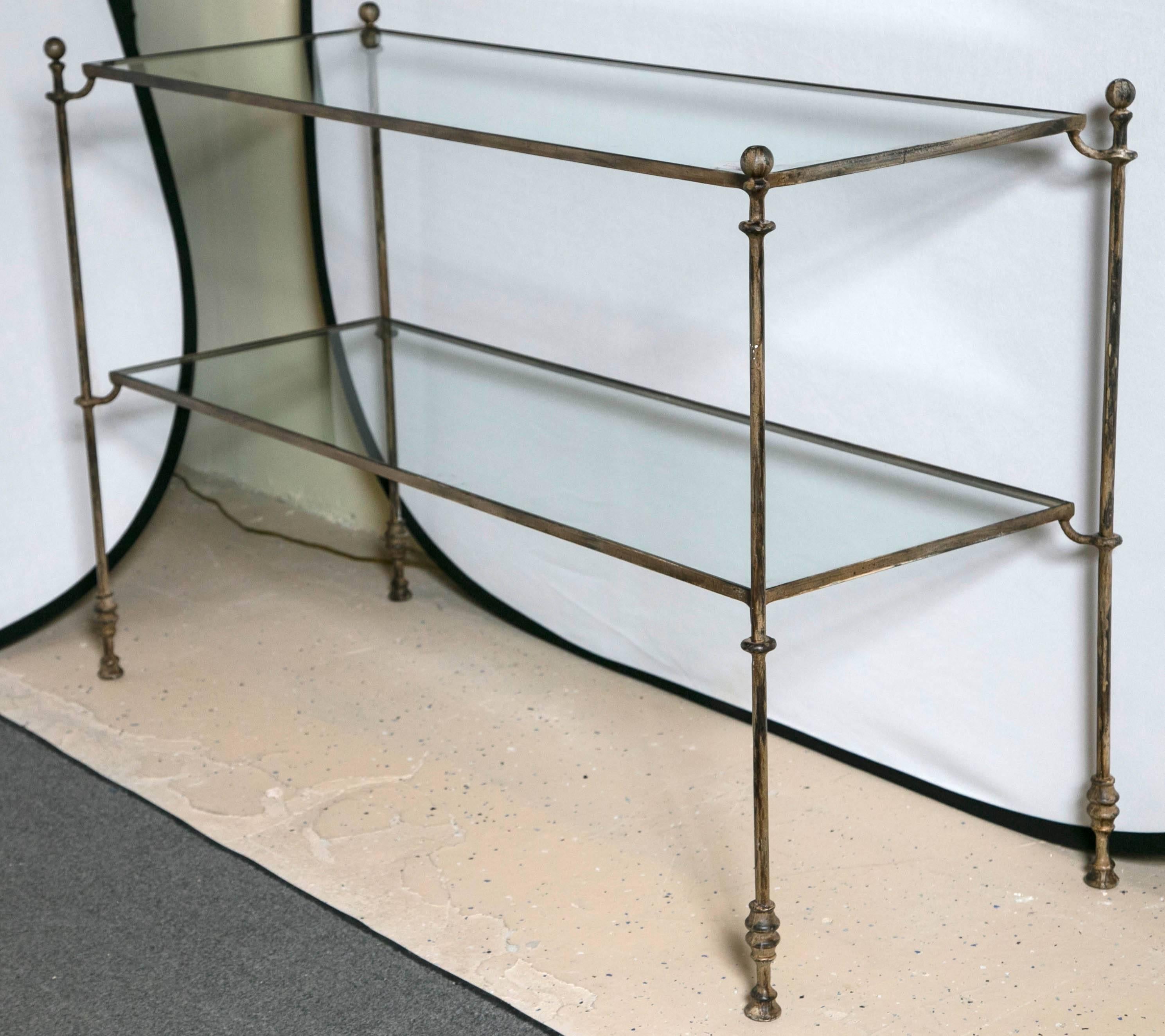 Unknown Diego Giacometti Style Two-Tier Console Table
