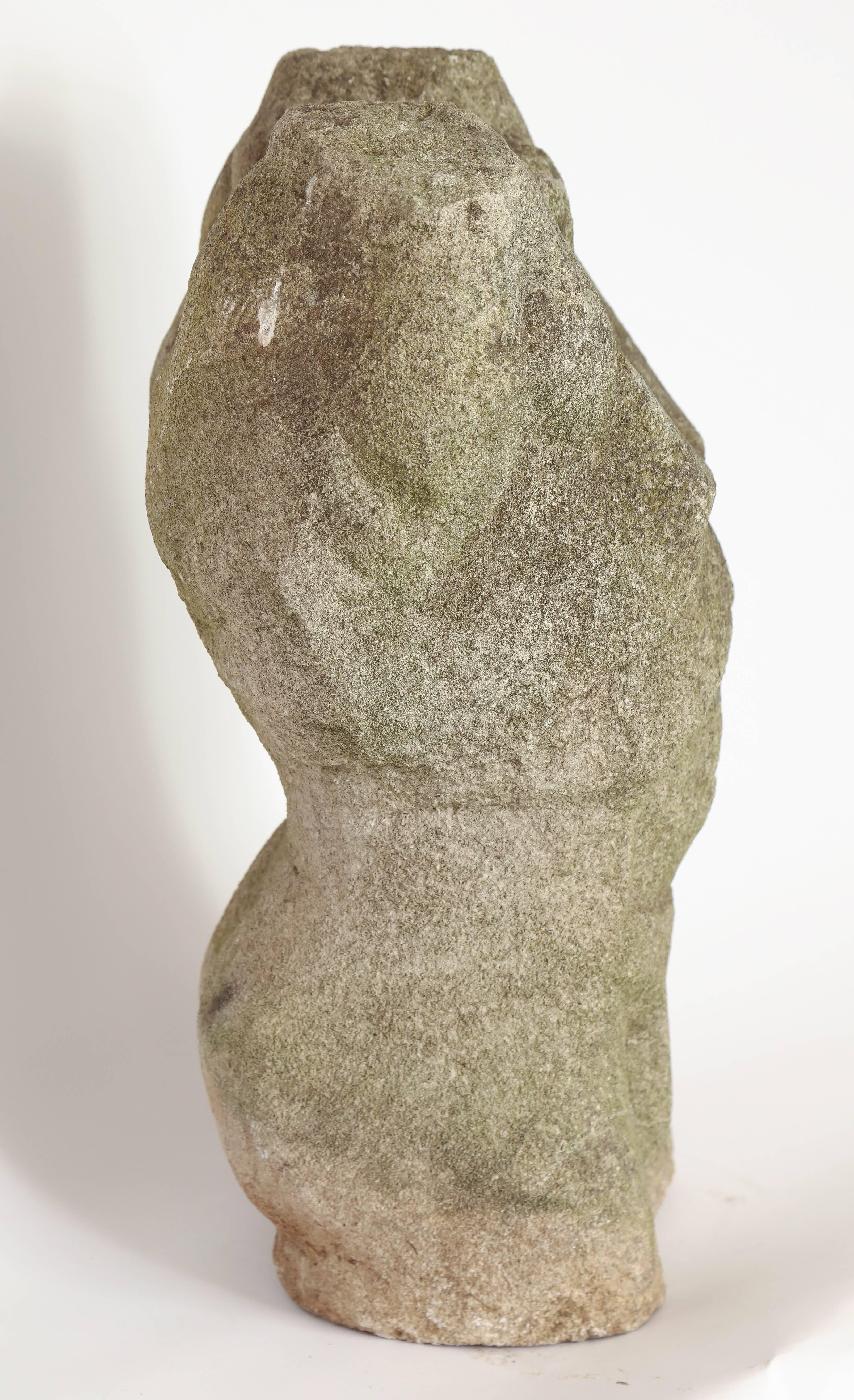 Modern Carved Stone Torso Sculpture