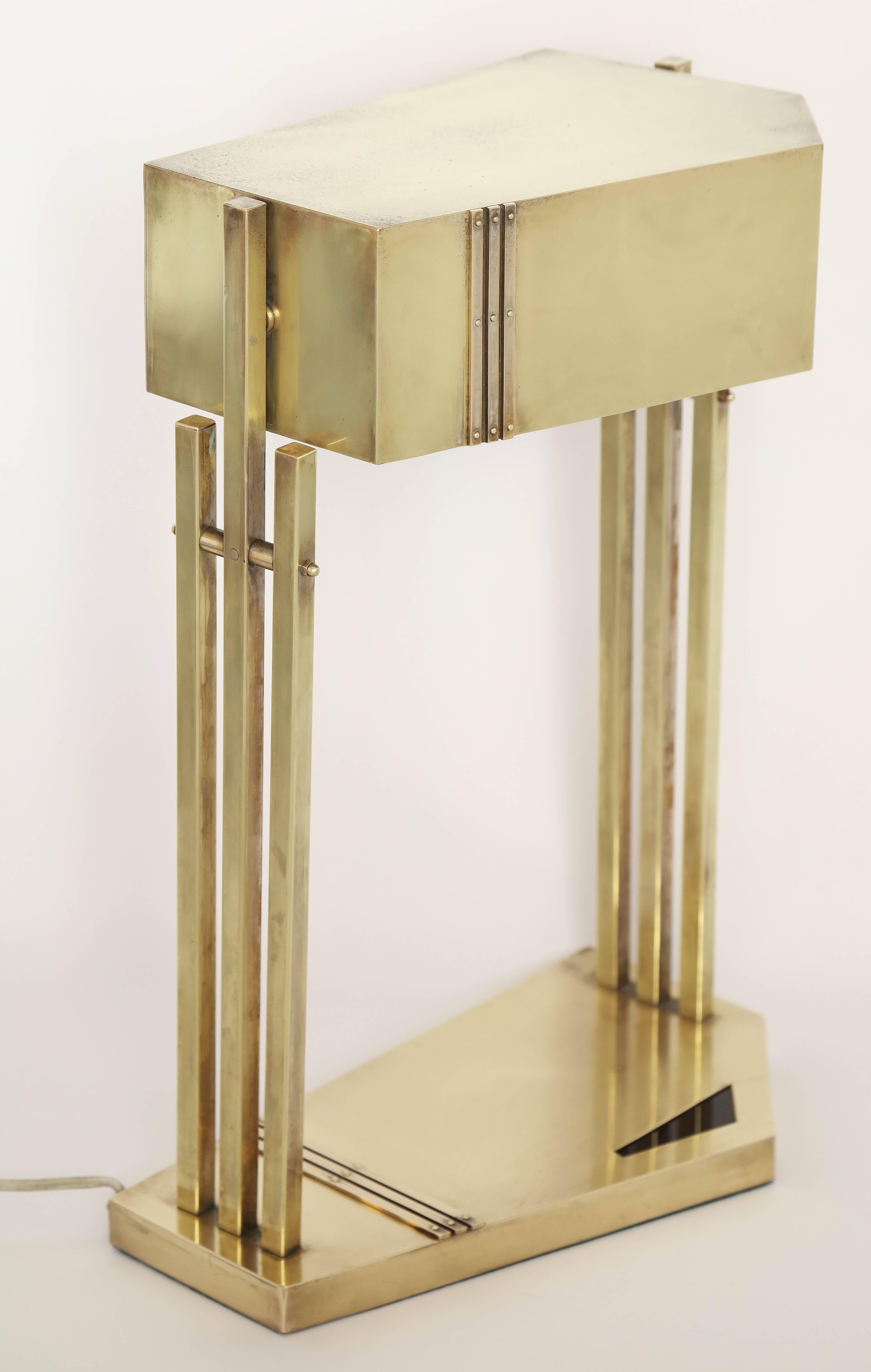 1930s Modernist Table Lamp Signed Hagenauer In Good Condition In New York, NY