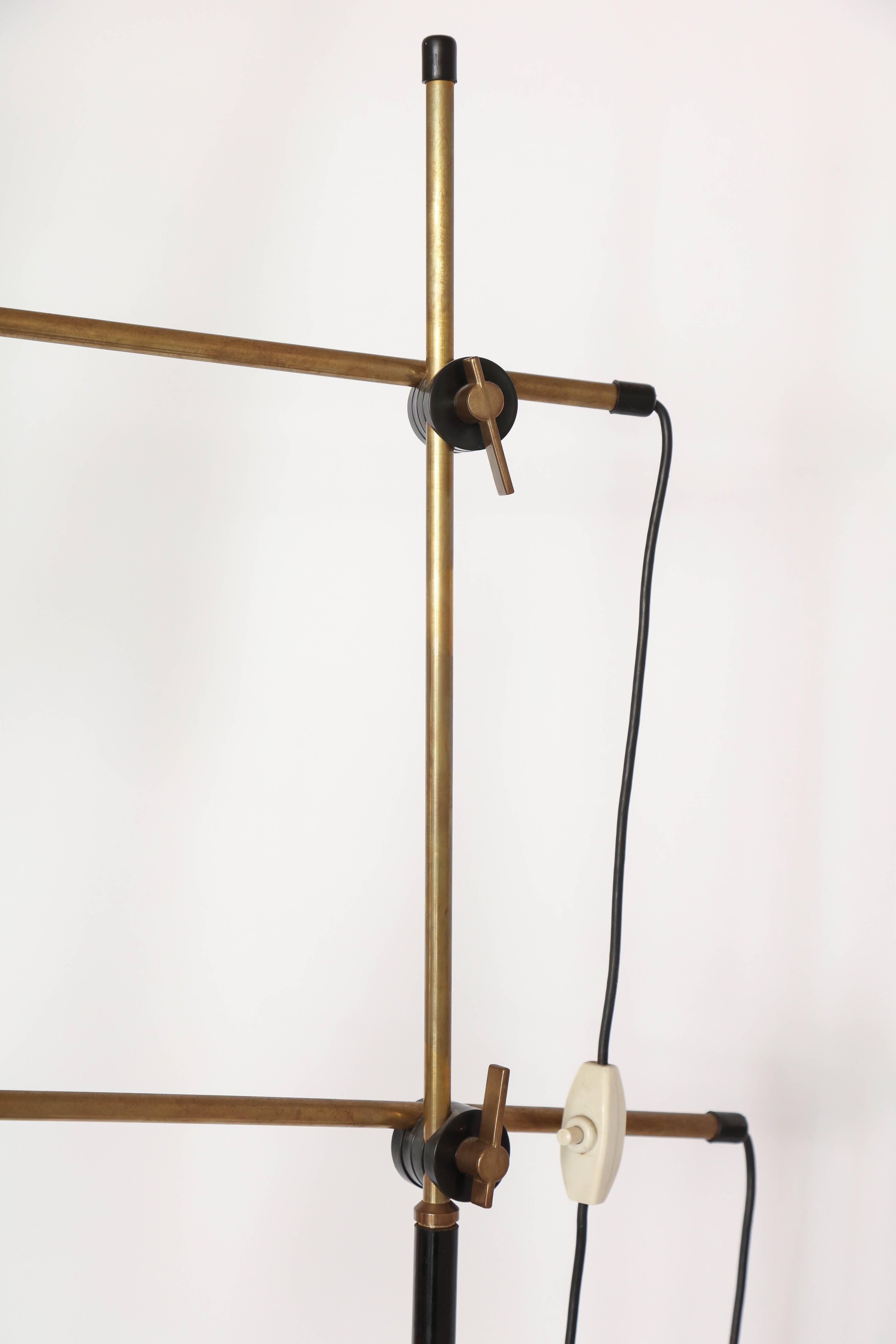 Brass 1950s French Articulated Table Lamp