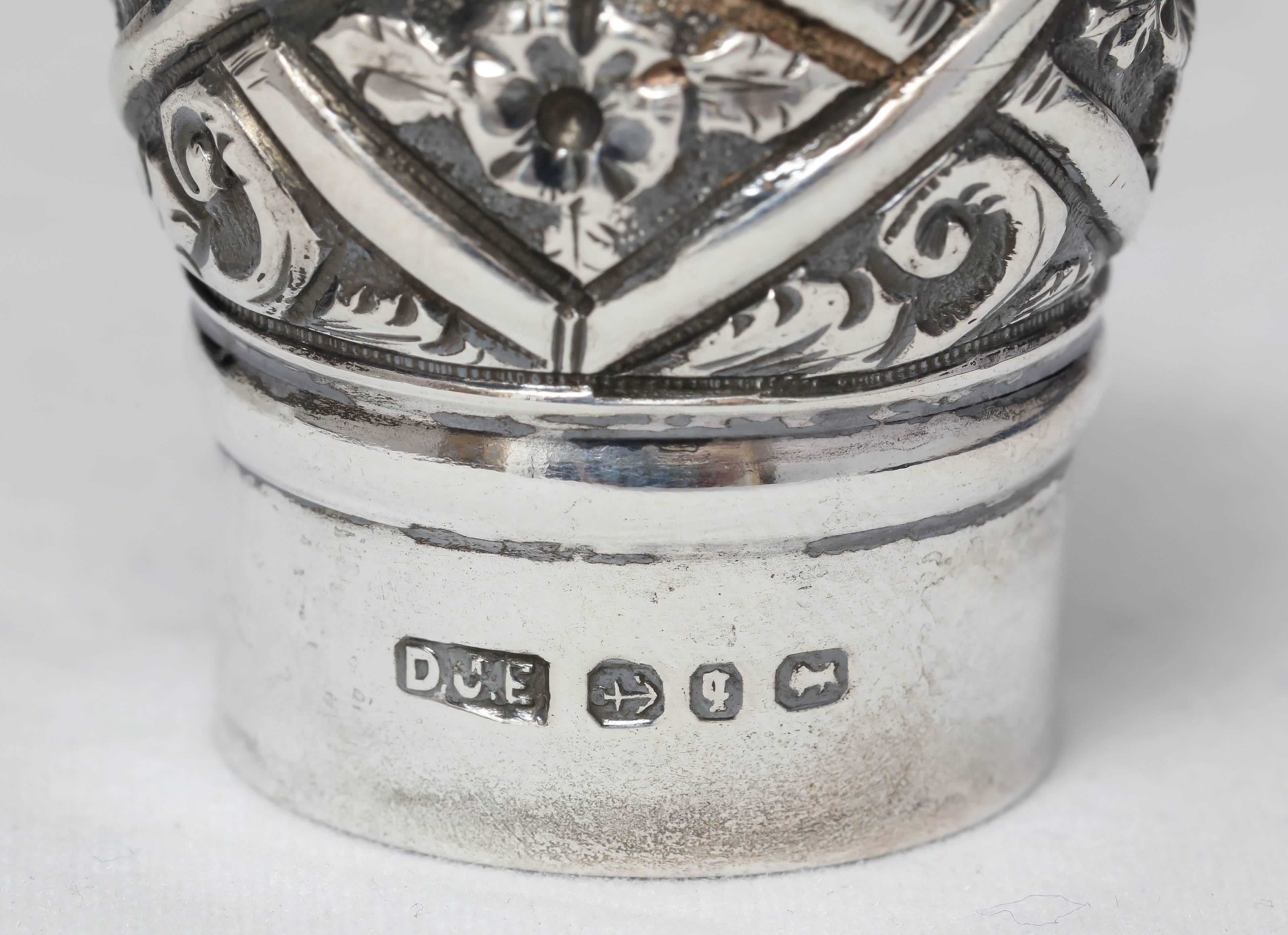 Sterling Silver-Mounted Cut Crystal Perfume Flask 3