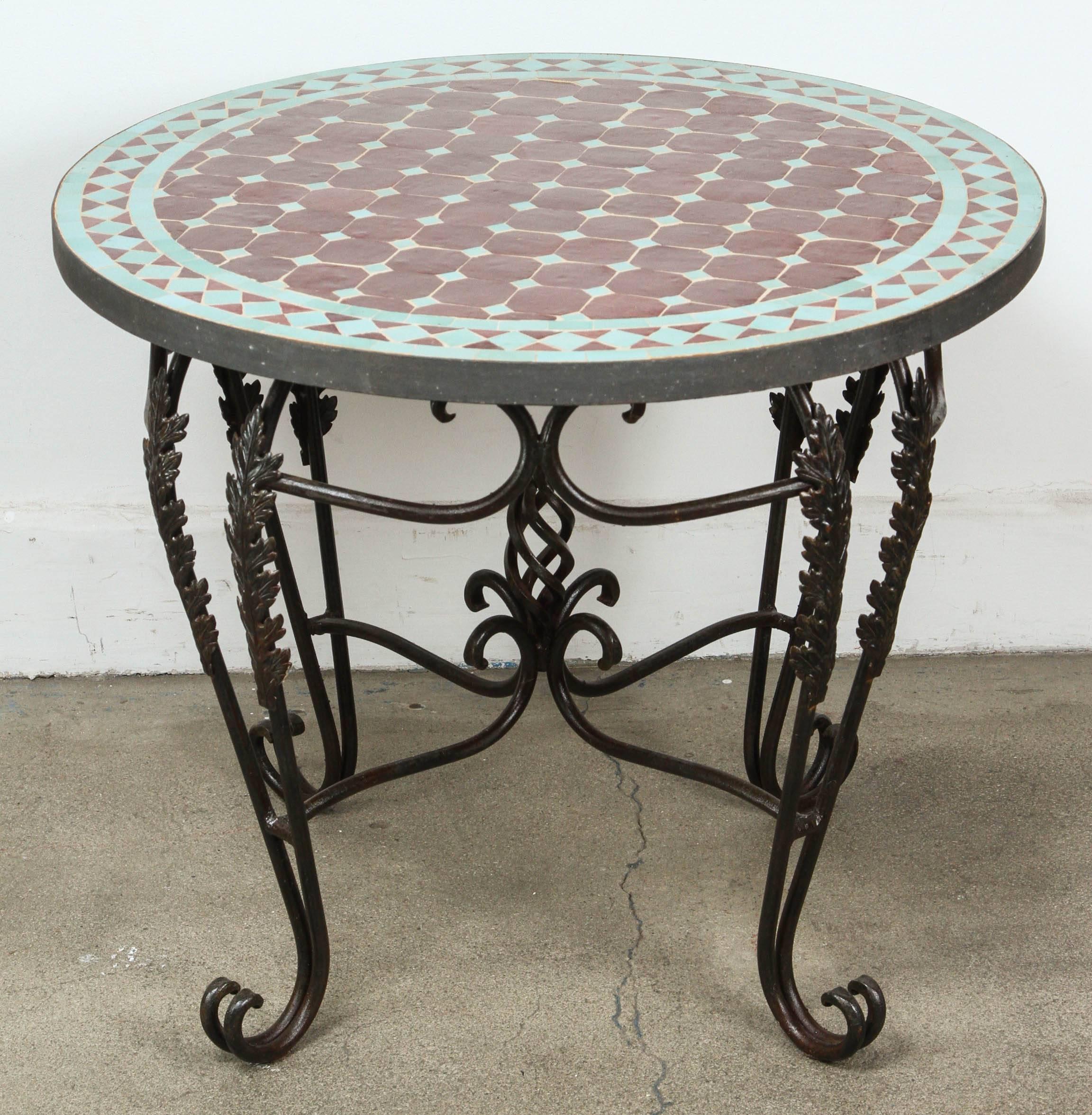 mosaic outdoor side table