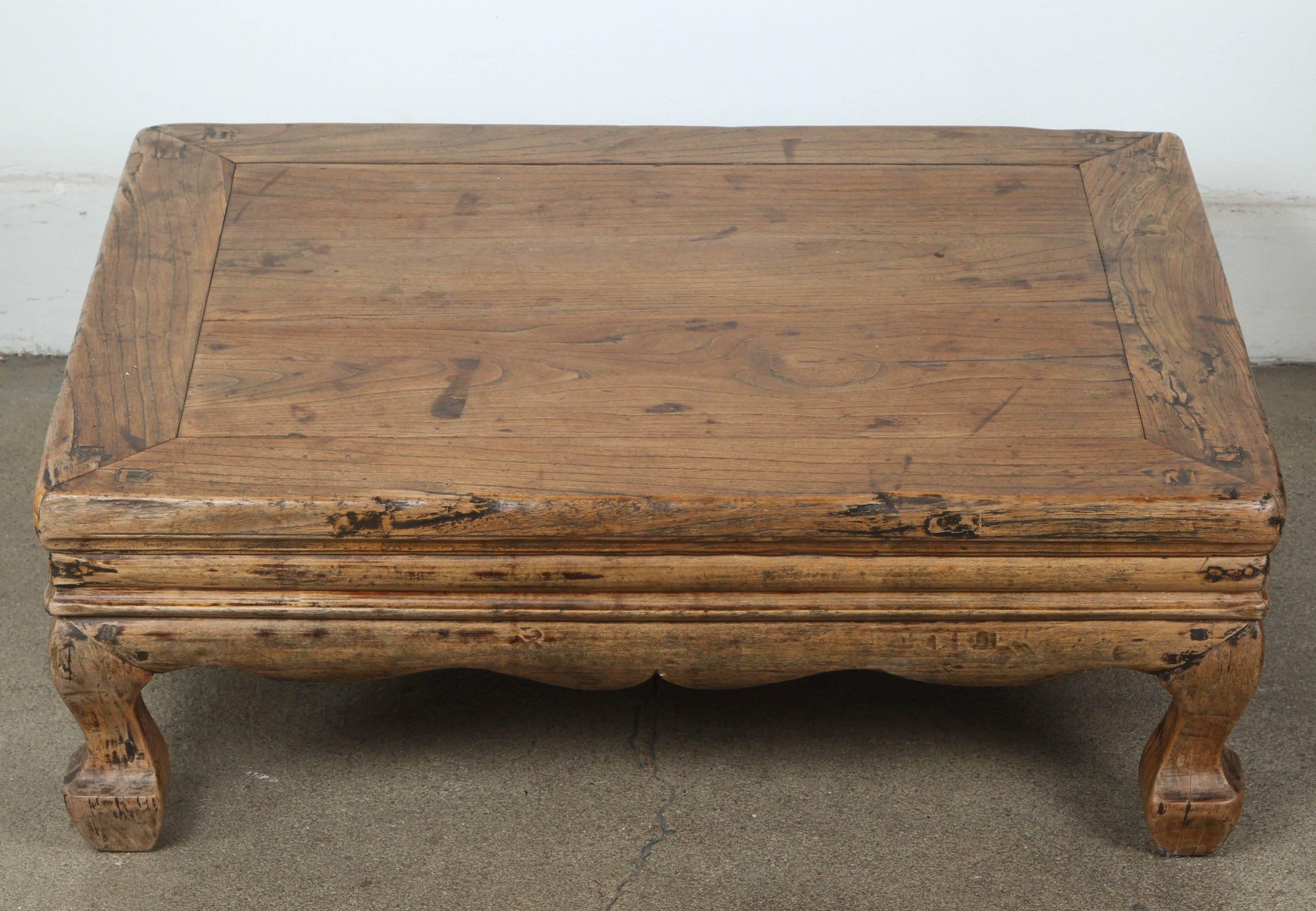 A 19th century Chinese elmwood low table.
Very nice antique patina.
