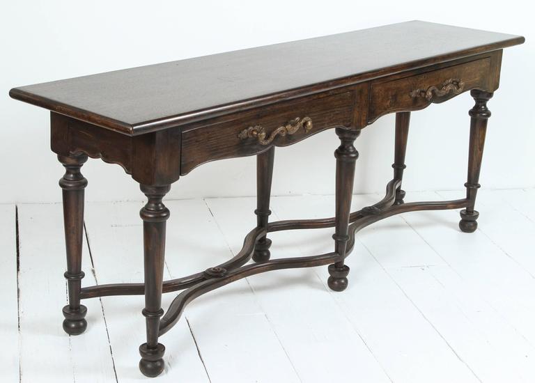 Console with Wrought Iron Handles at 1stDibs
