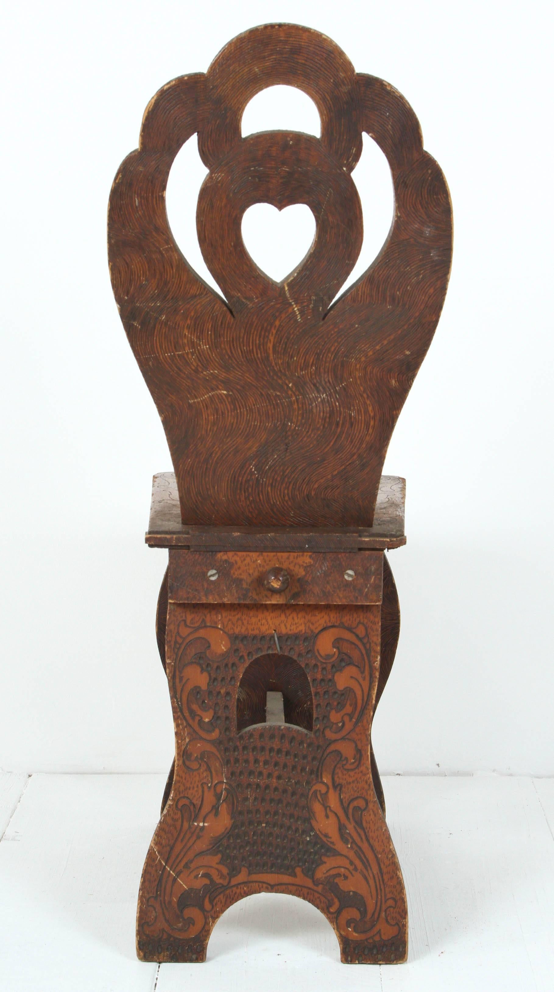 20th Century Vintage Folk Style Side Chair
